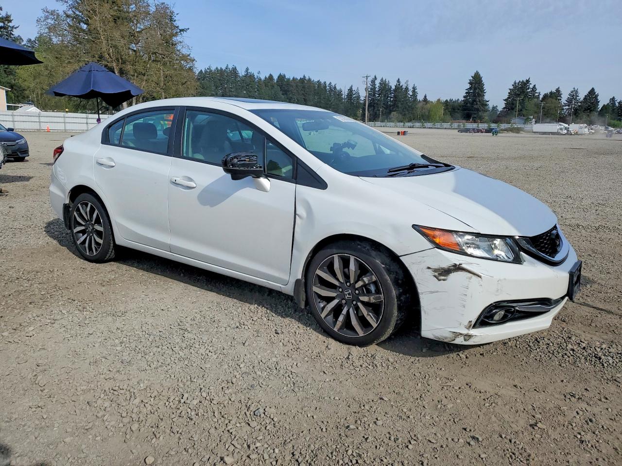 2014 Honda Civic Exl White vin: 19XFB2F97EE241283