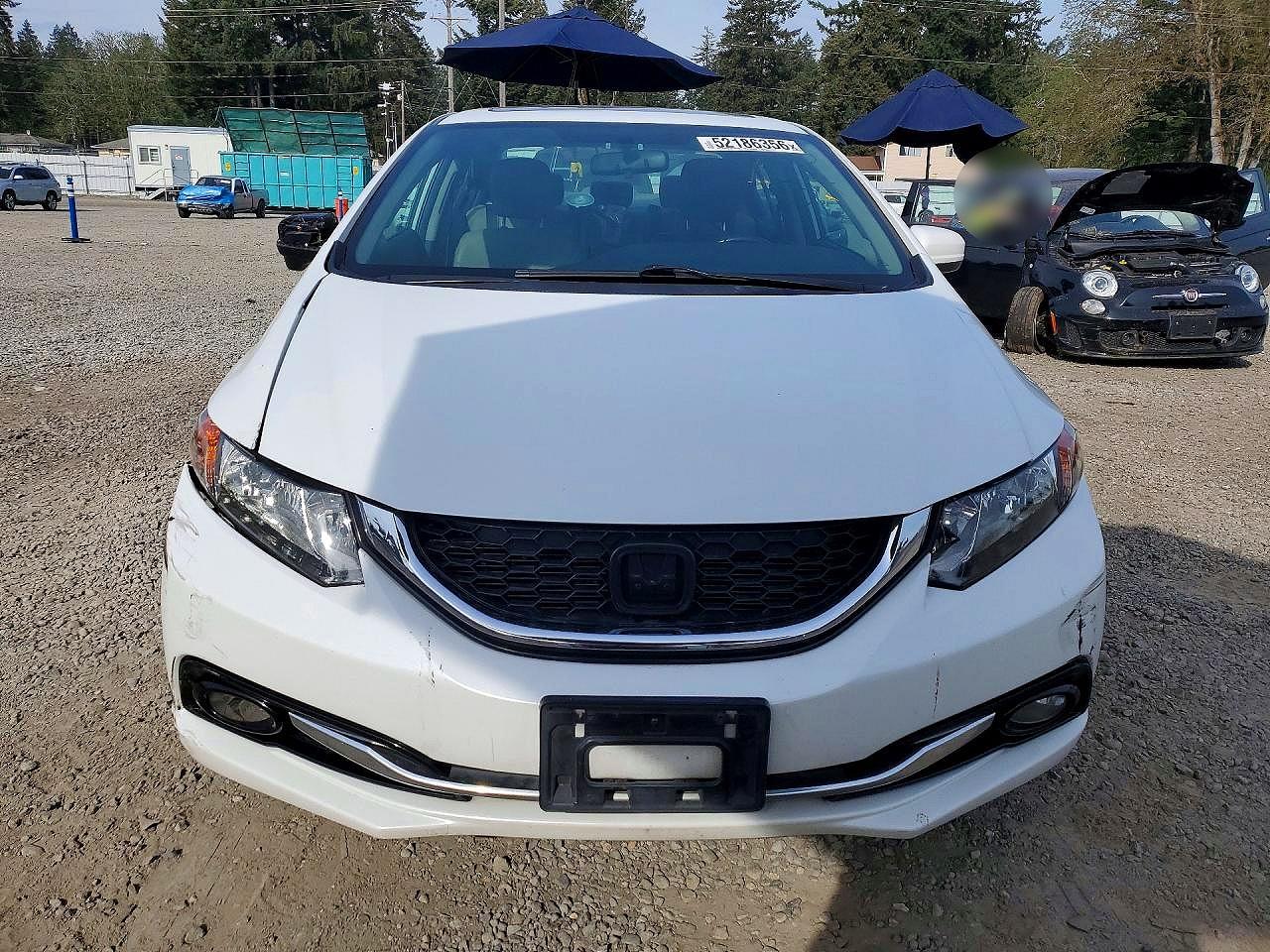 2014 Honda Civic Exl White vin: 19XFB2F97EE241283