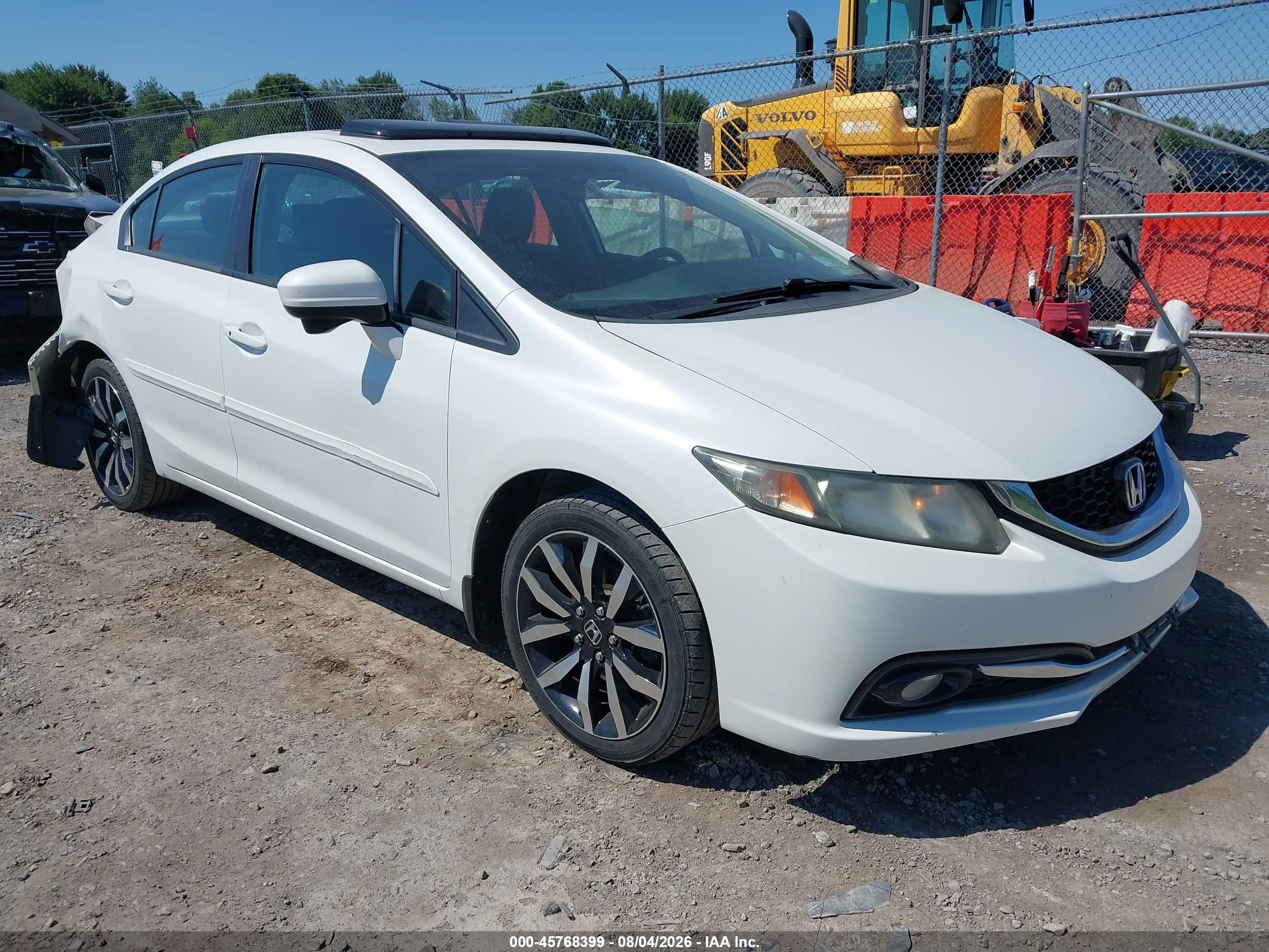 2014 Honda Civic Ex-l White vin: 19XFB2F97EE243308
