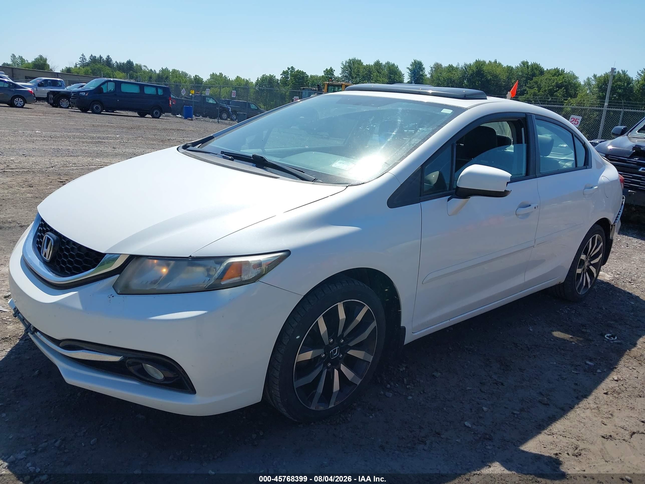 2014 Honda Civic Ex-l White vin: 19XFB2F97EE243308