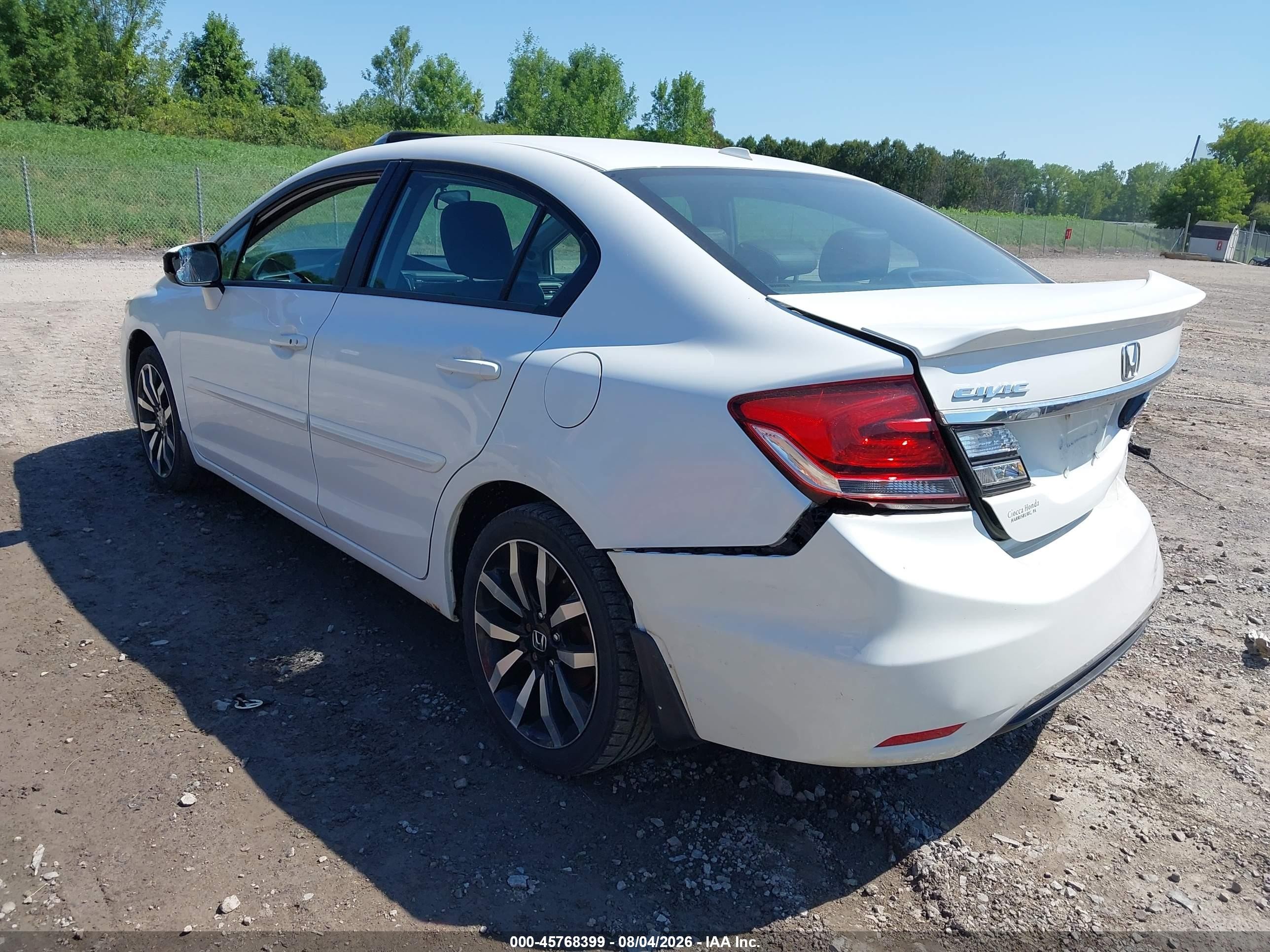 2014 Honda Civic Ex-l White vin: 19XFB2F97EE243308