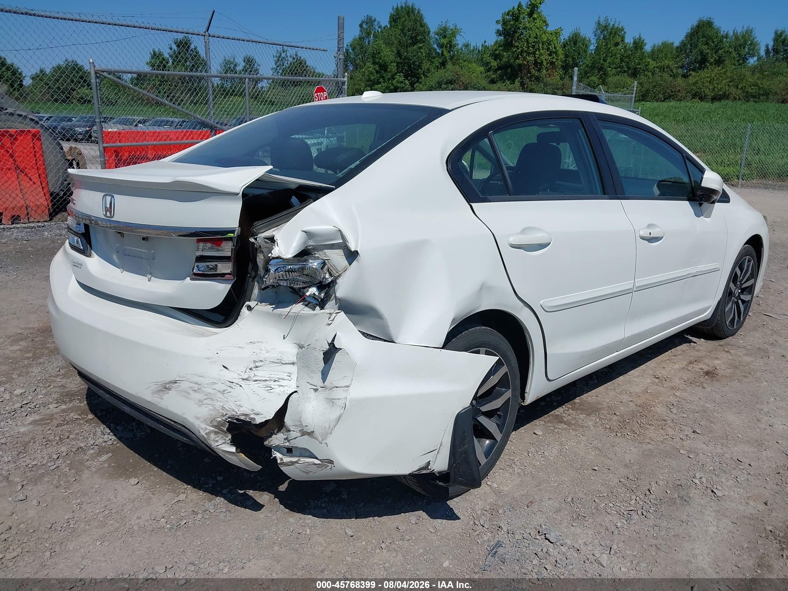 2014 Honda Civic Ex-l White vin: 19XFB2F97EE243308