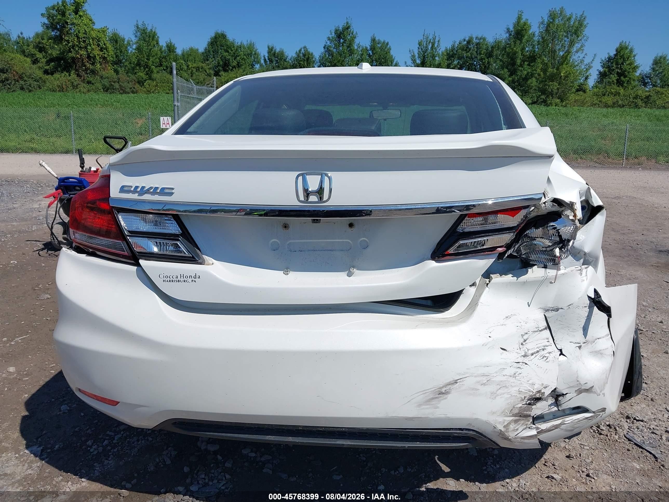 2014 Honda Civic Ex-l White vin: 19XFB2F97EE243308