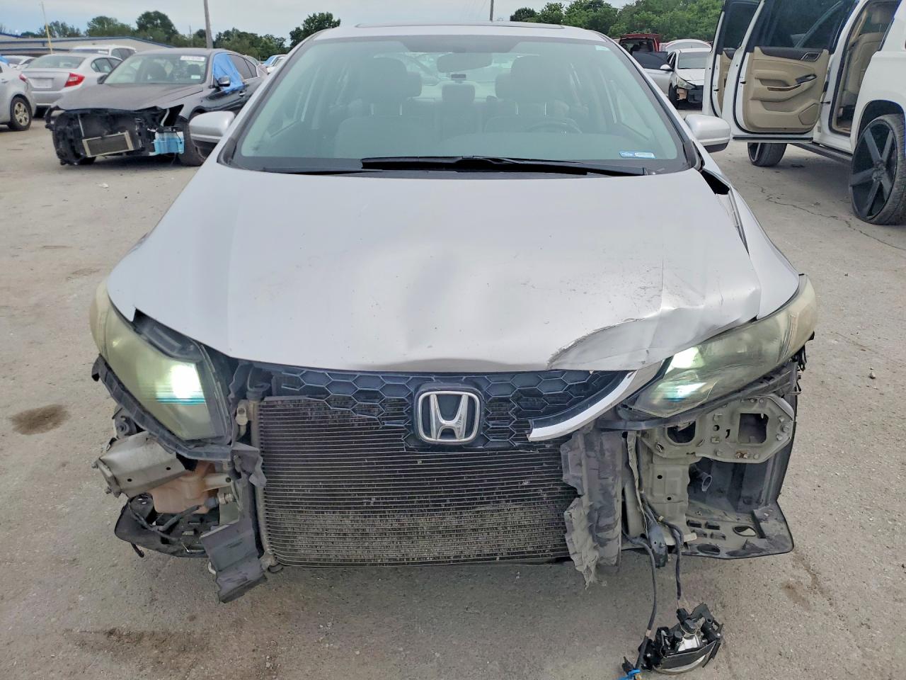 2015 Honda Civic Exl Silver vin: 19XFB2F97FE009705