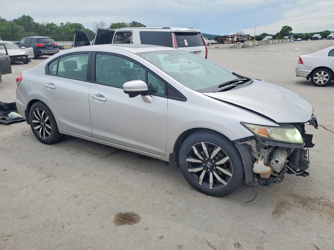 2015 Honda Civic Exl Silver vin: 19XFB2F97FE009705