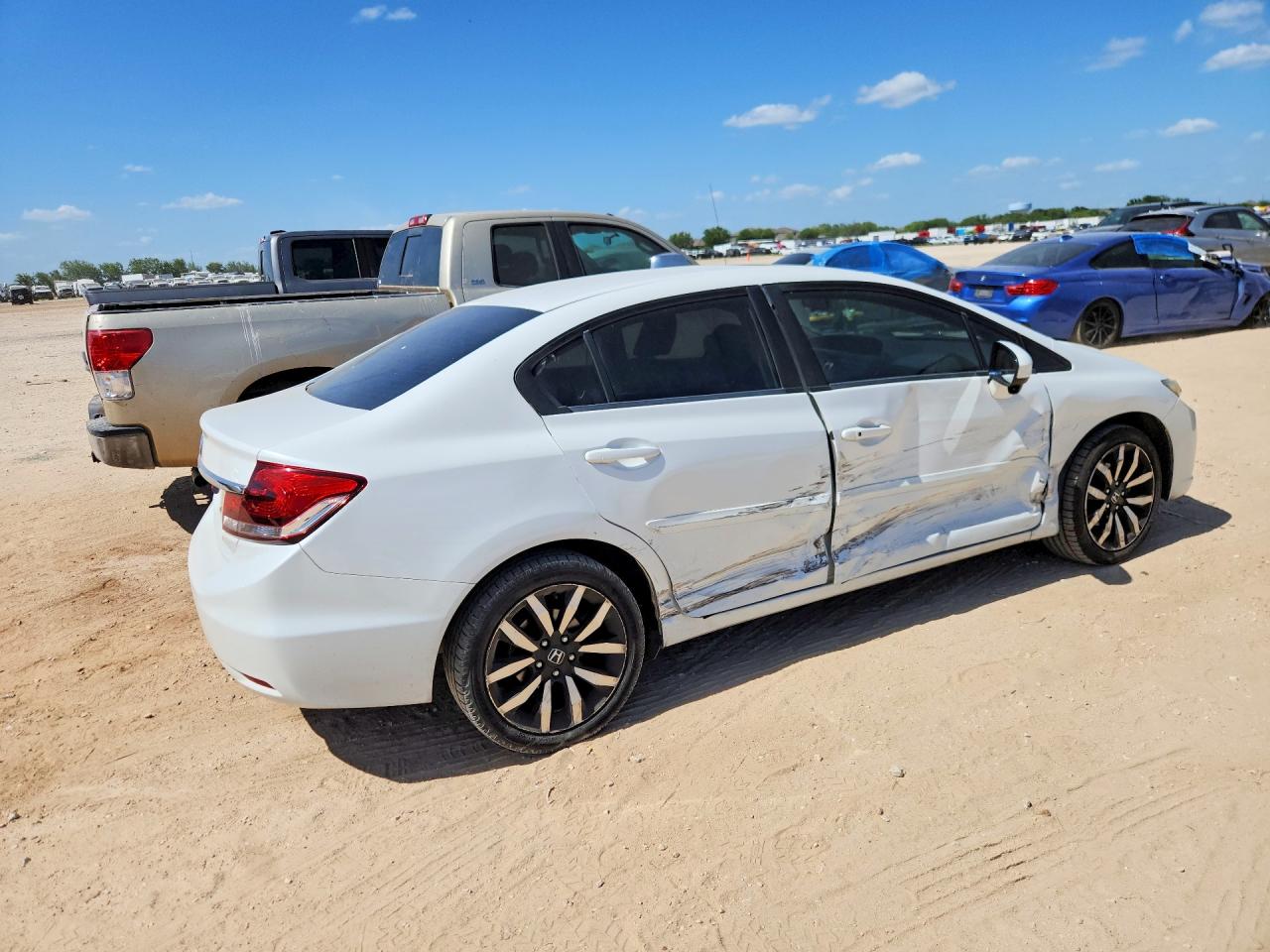 2015 Honda Civic Exl White vin: 19XFB2F97FE043451