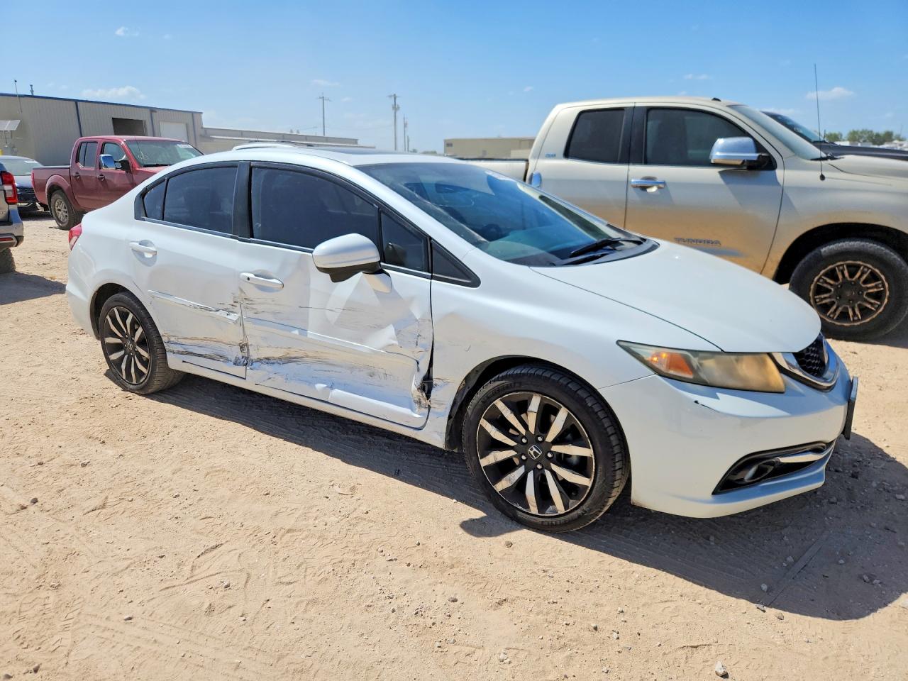 2015 Honda Civic Exl White vin: 19XFB2F97FE043451