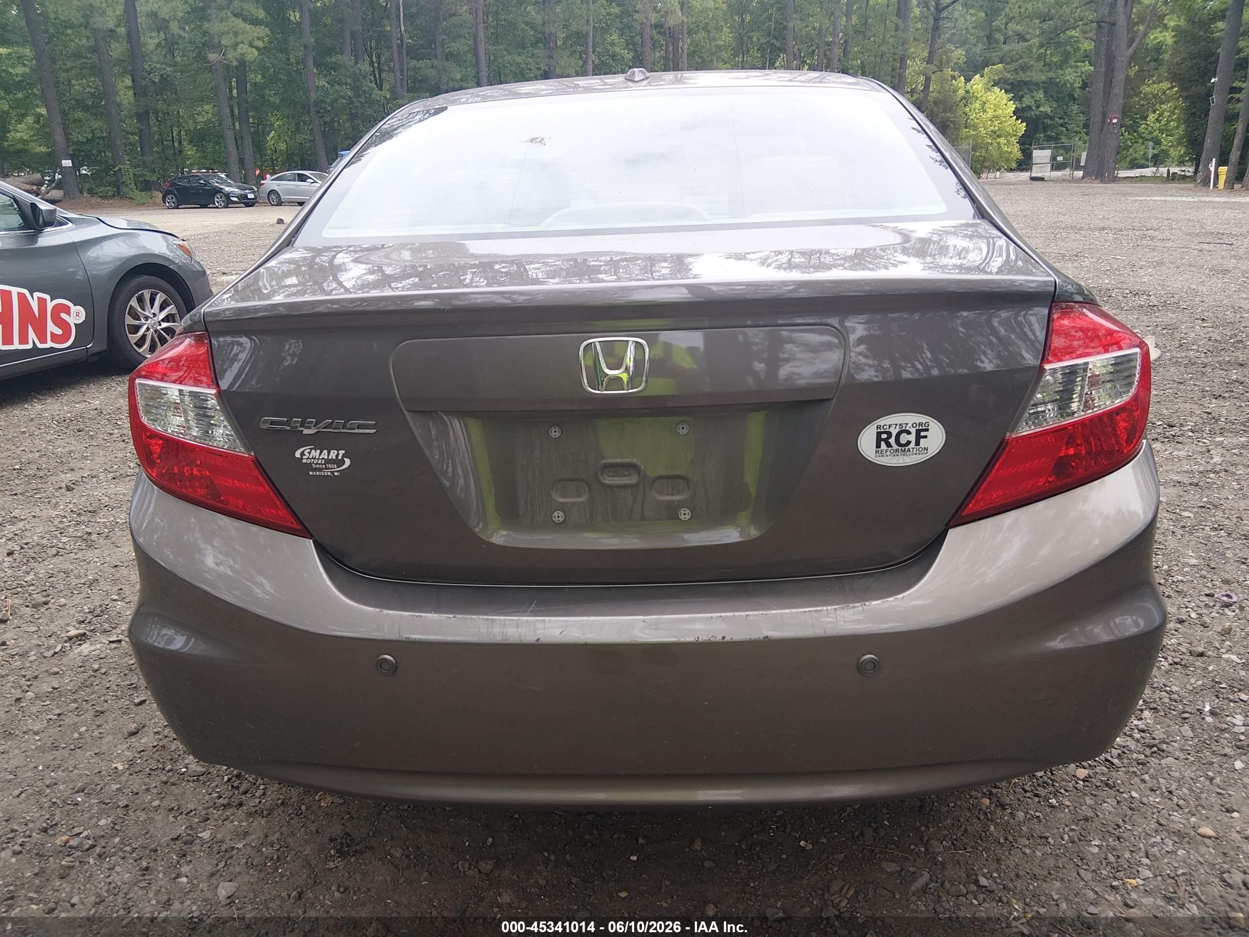 2012 Honda Civic Ex-l Gray vin: 19XFB2F98CE007215