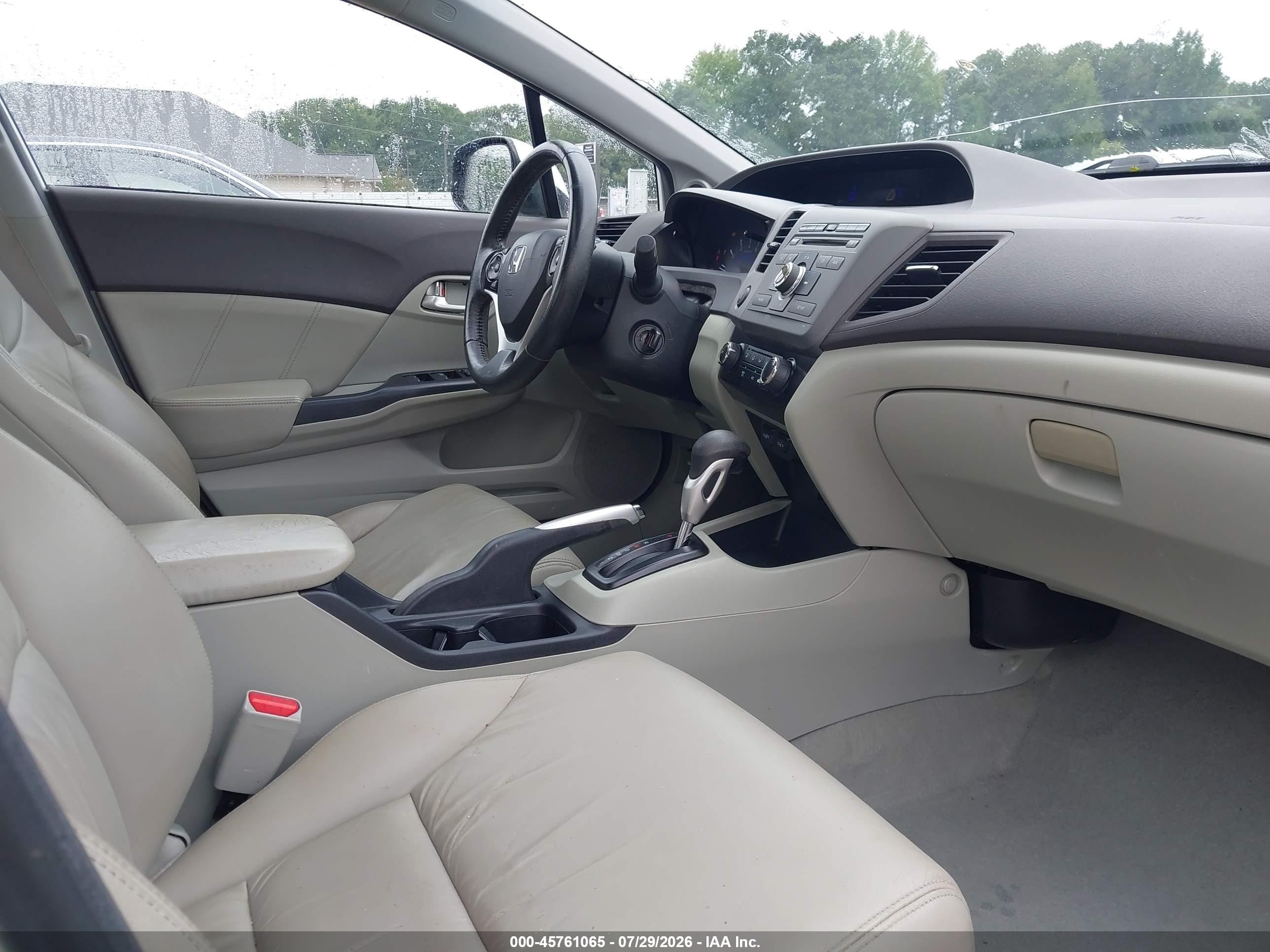 2012 Honda Civic Ex-l White vin: 19XFB2F98CE055734