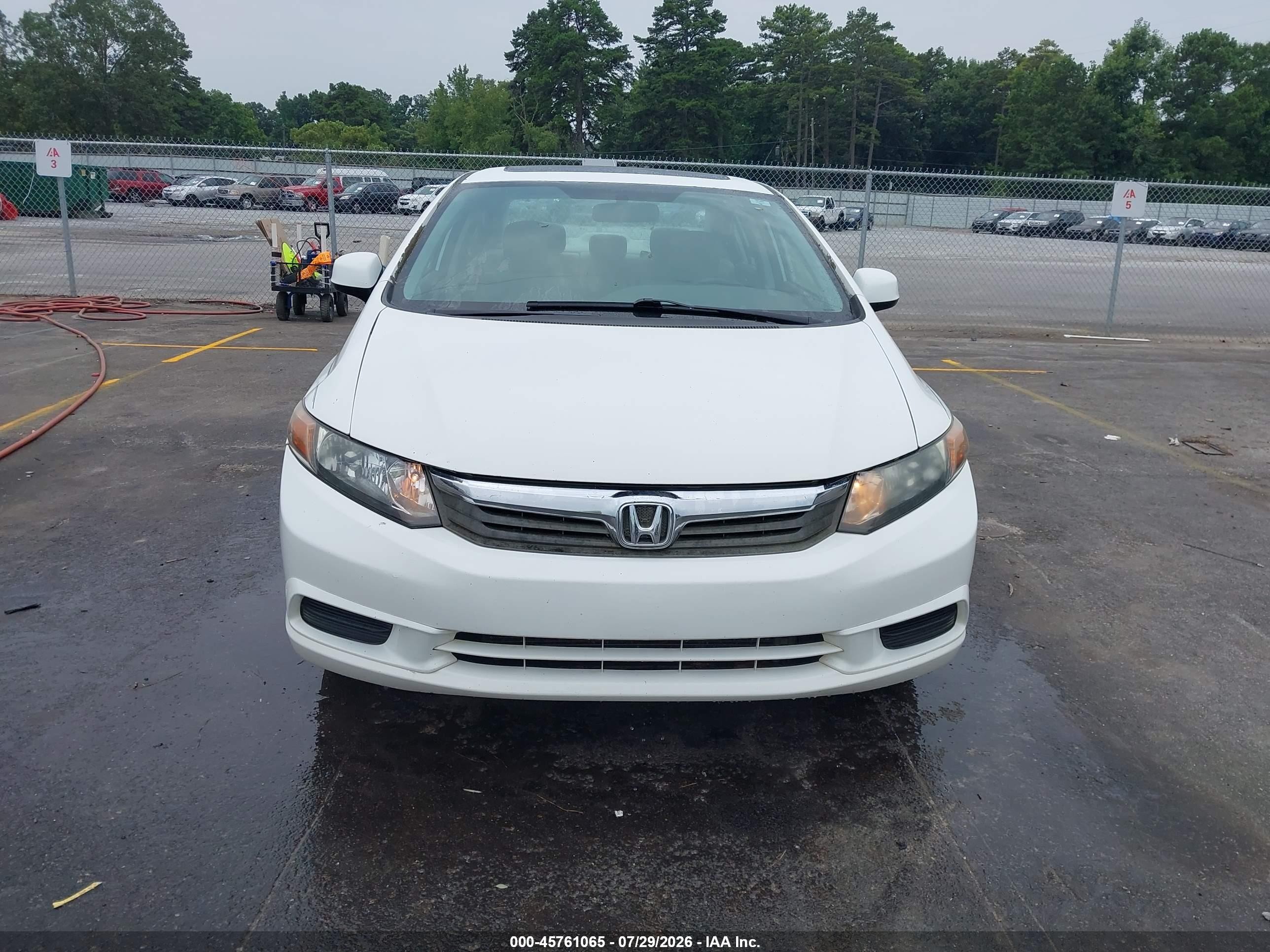 2012 Honda Civic Ex-l White vin: 19XFB2F98CE055734