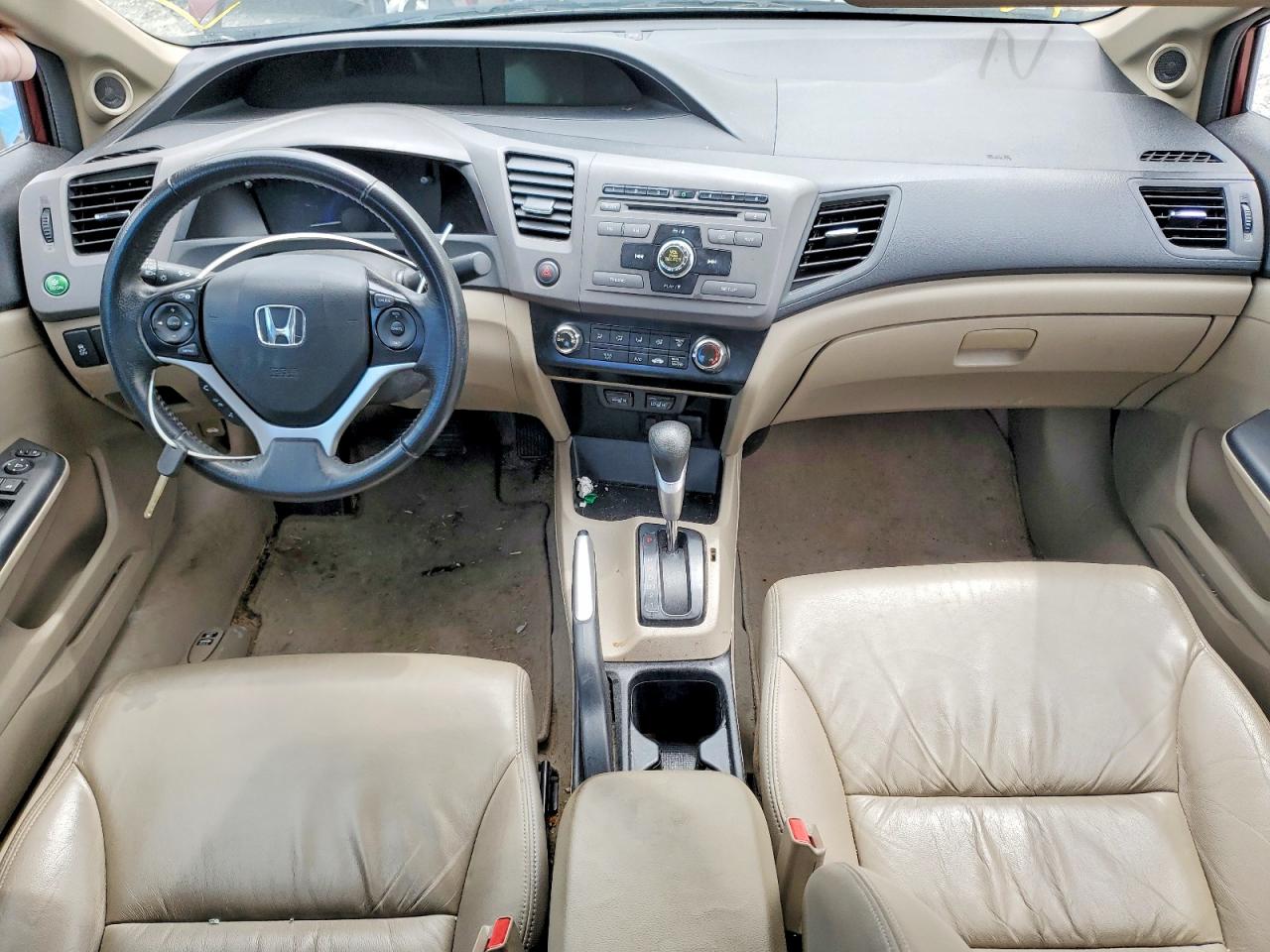 2012 Honda Civic Exl Burgundy vin: 19XFB2F98CE076020
