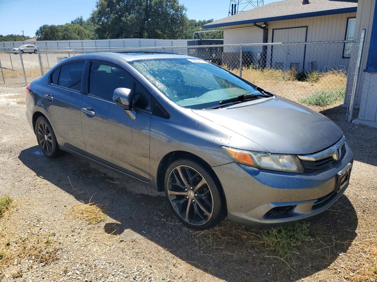 2012 Honda Civic Exl Gray vin: 19XFB2F98CE304971