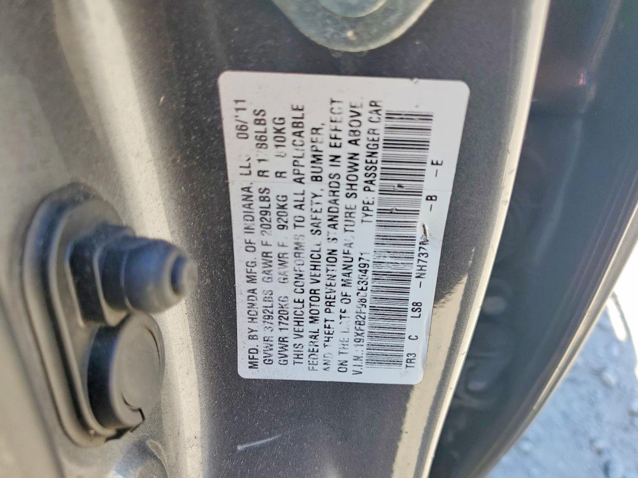 2012 Honda Civic Exl Gray vin: 19XFB2F98CE304971