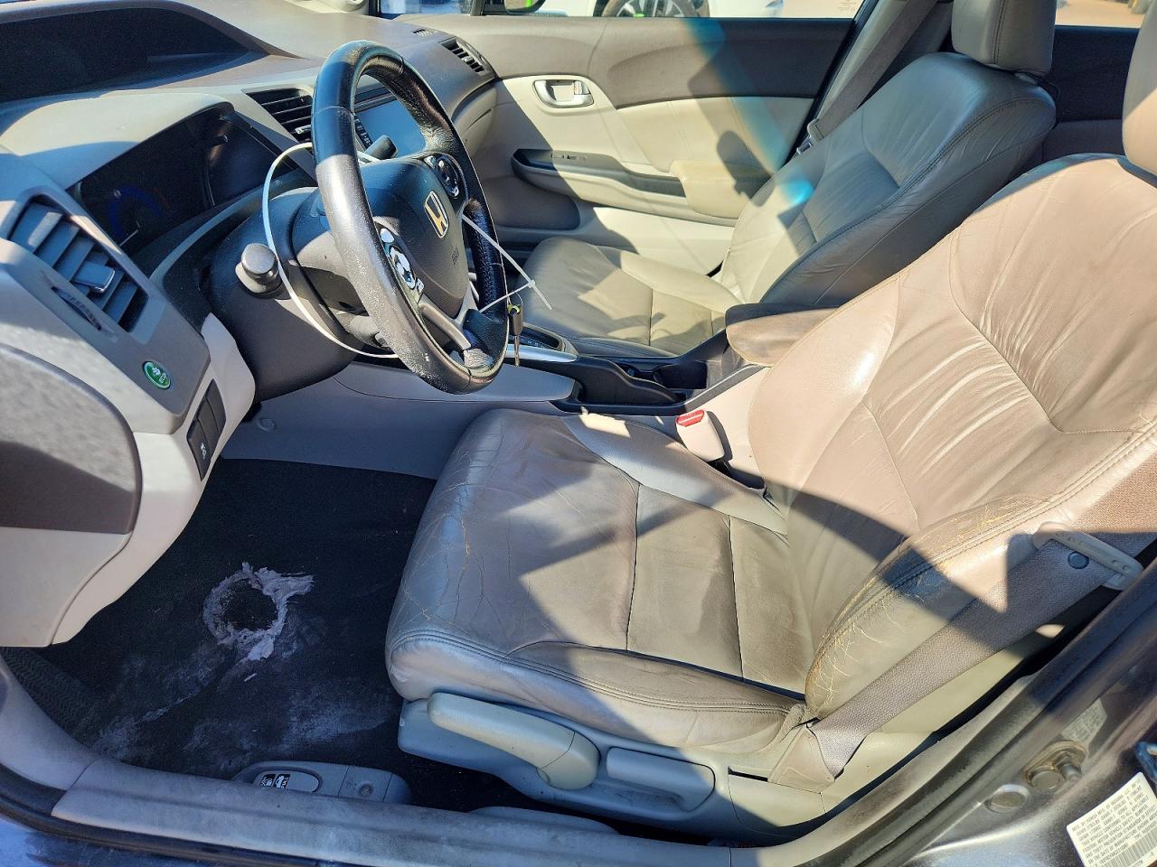 2012 Honda Civic Exl Gray vin: 19XFB2F98CE310060