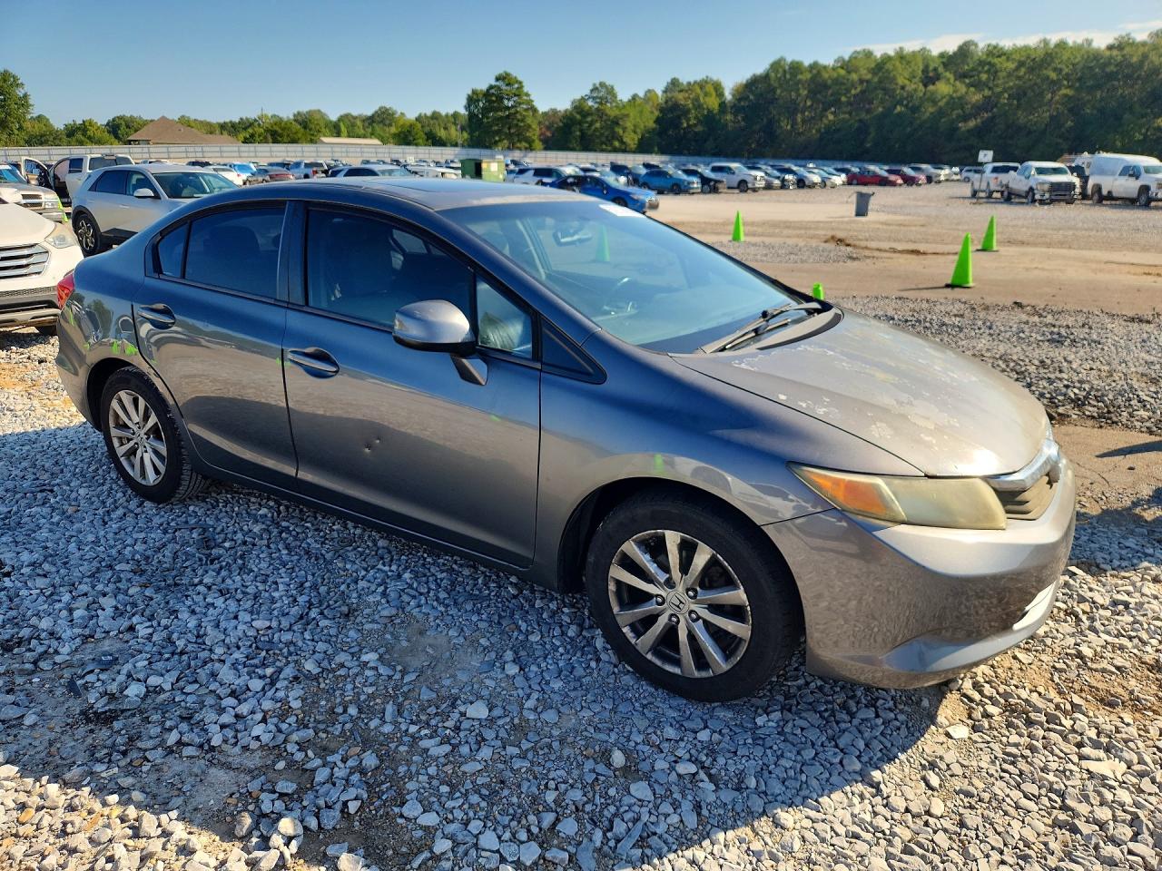 2012 Honda Civic Exl Gray vin: 19XFB2F98CE310060