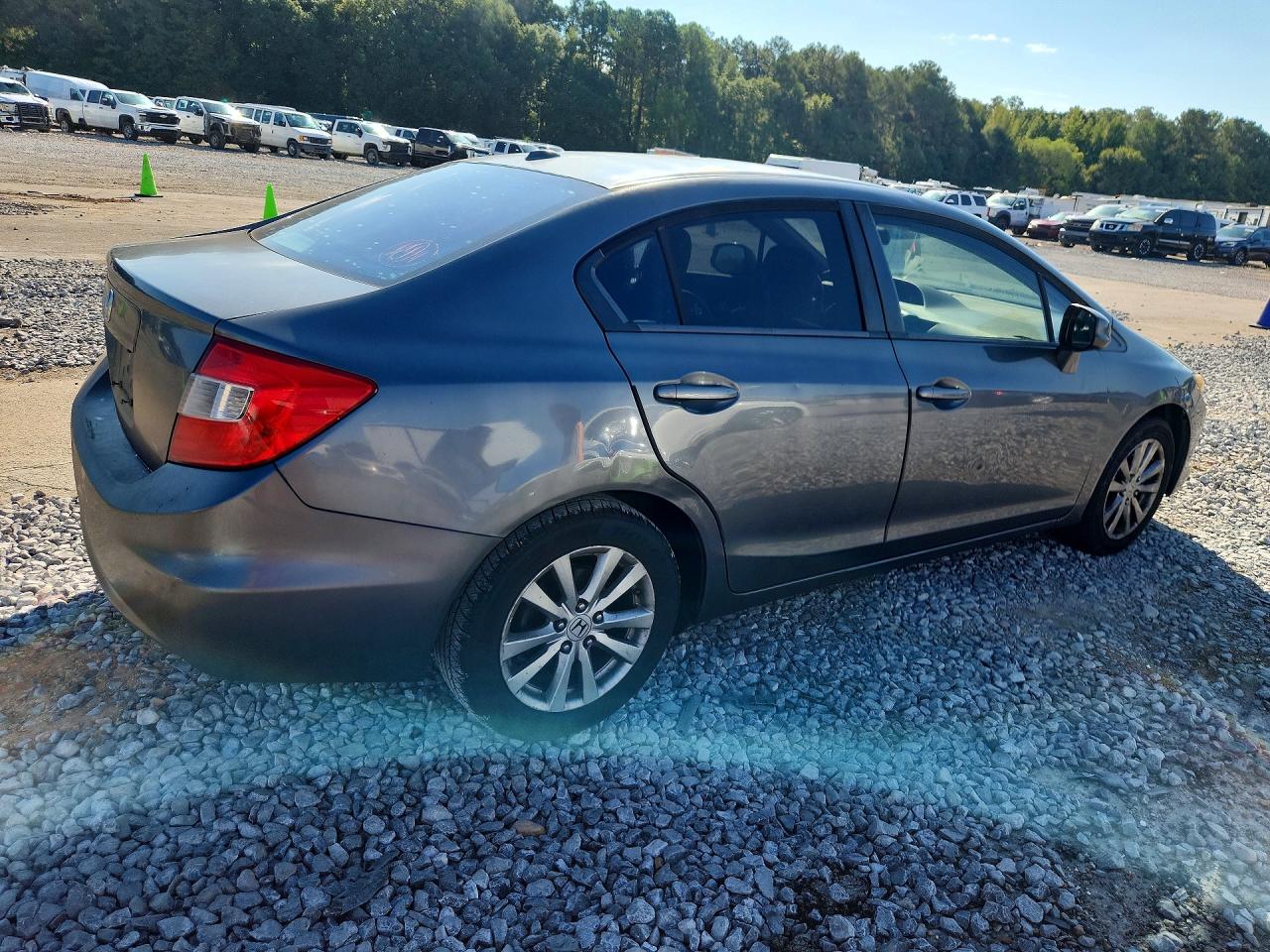 2012 Honda Civic Exl Gray vin: 19XFB2F98CE310060