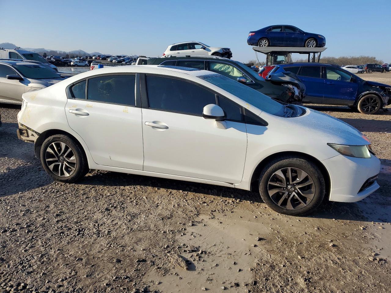 2013 Honda Civic Exl Белый vin: 19XFB2F98DE002680