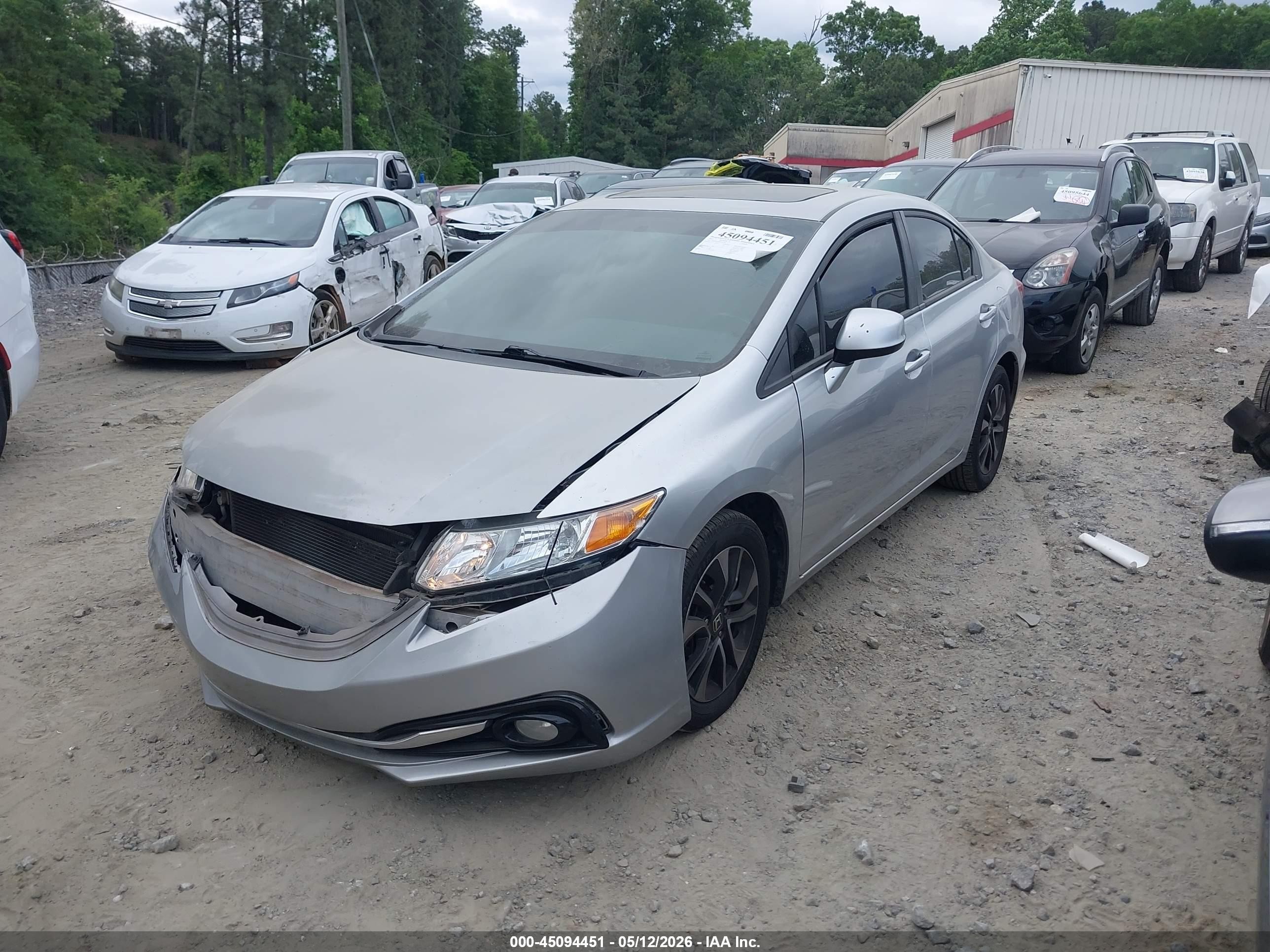 2013 Honda Civic Ex-l Silver vin: 19XFB2F98DE021147