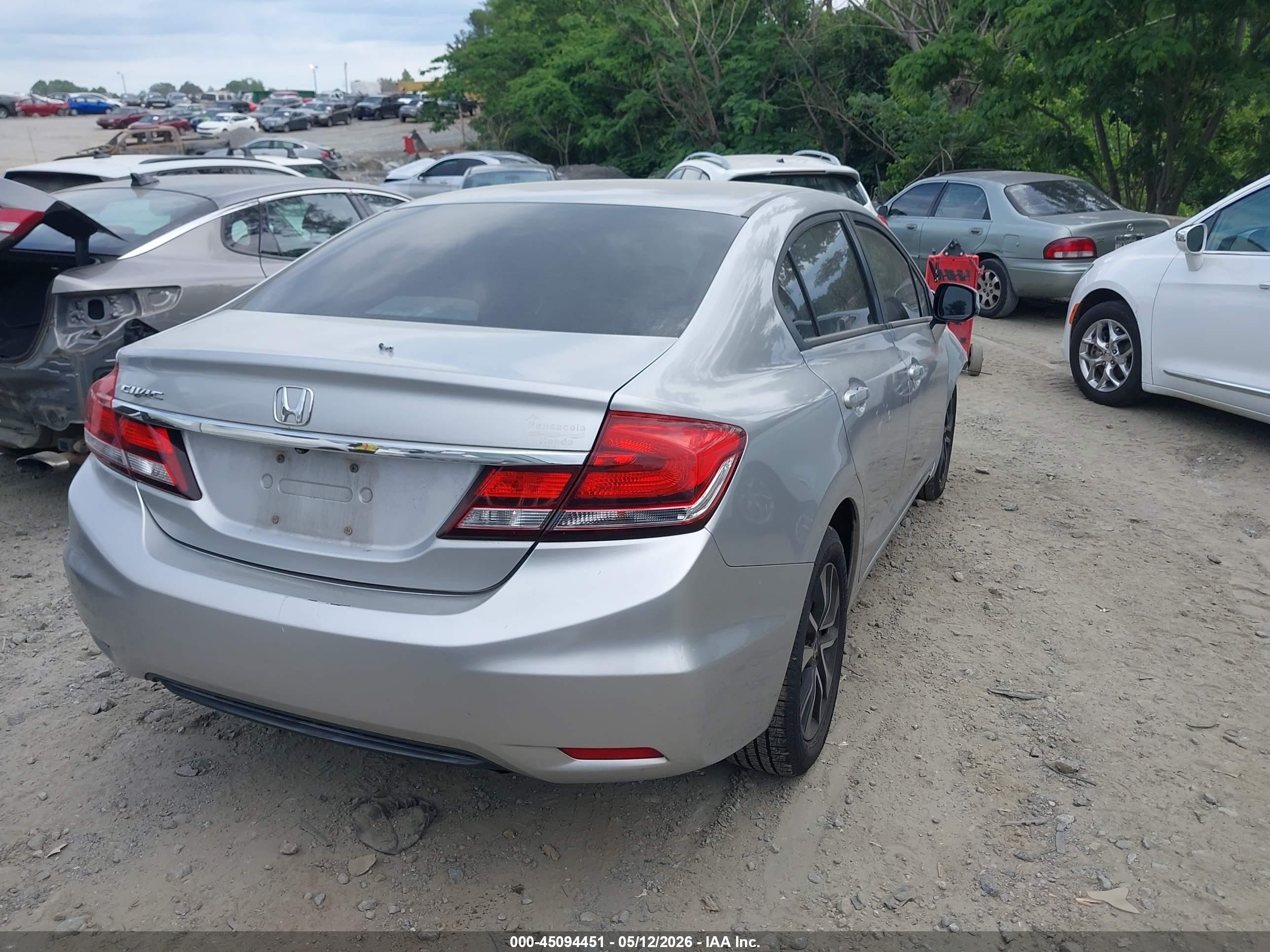 2013 Honda Civic Ex-l Silver vin: 19XFB2F98DE021147
