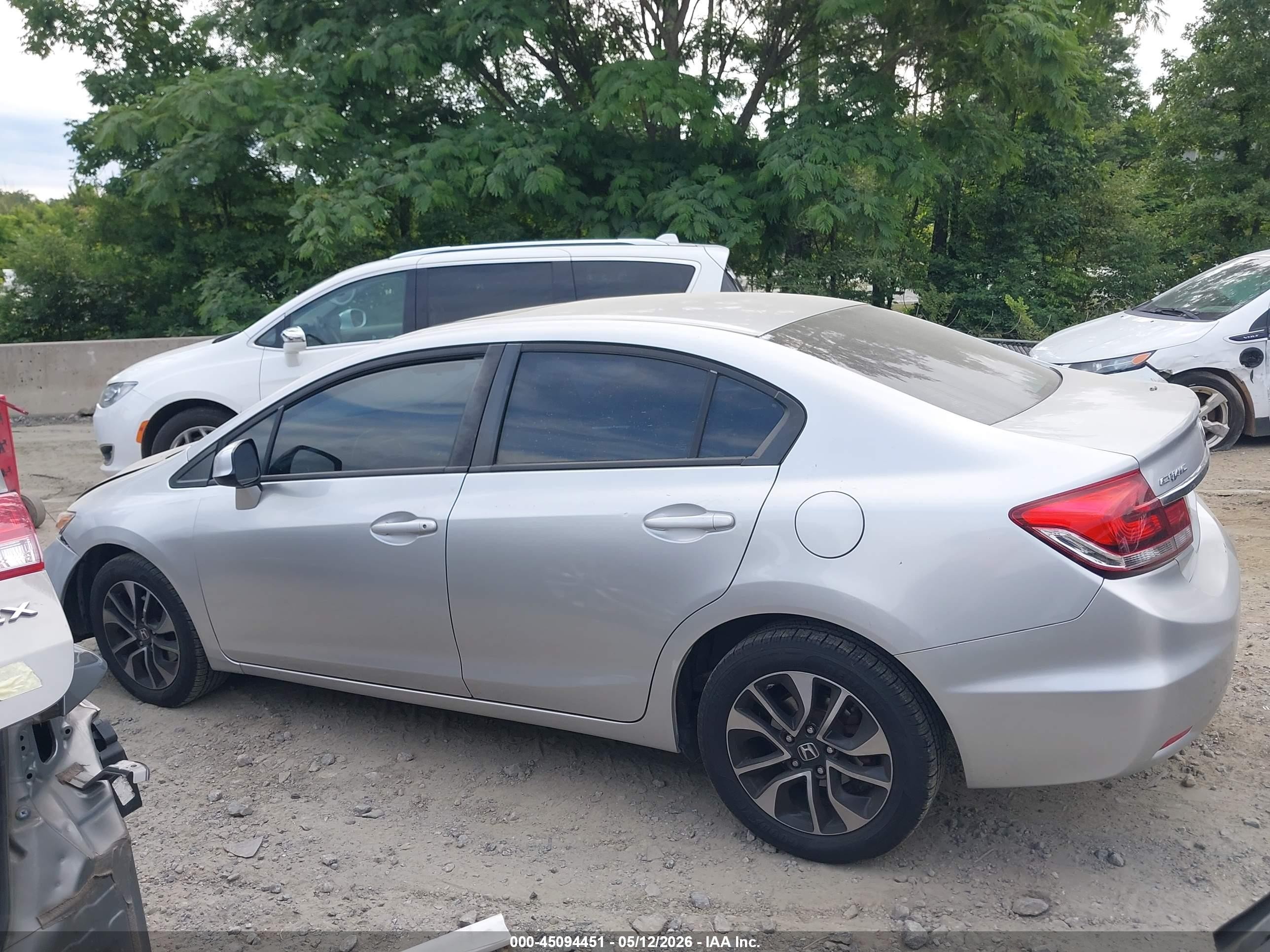 2013 Honda Civic Ex-l Silver vin: 19XFB2F98DE021147