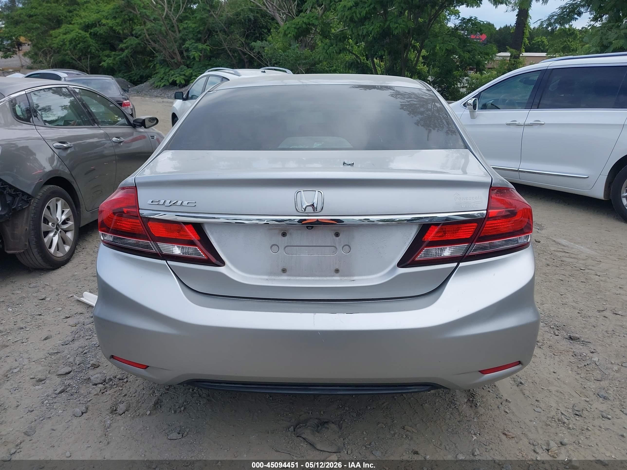 2013 Honda Civic Ex-l Silver vin: 19XFB2F98DE021147