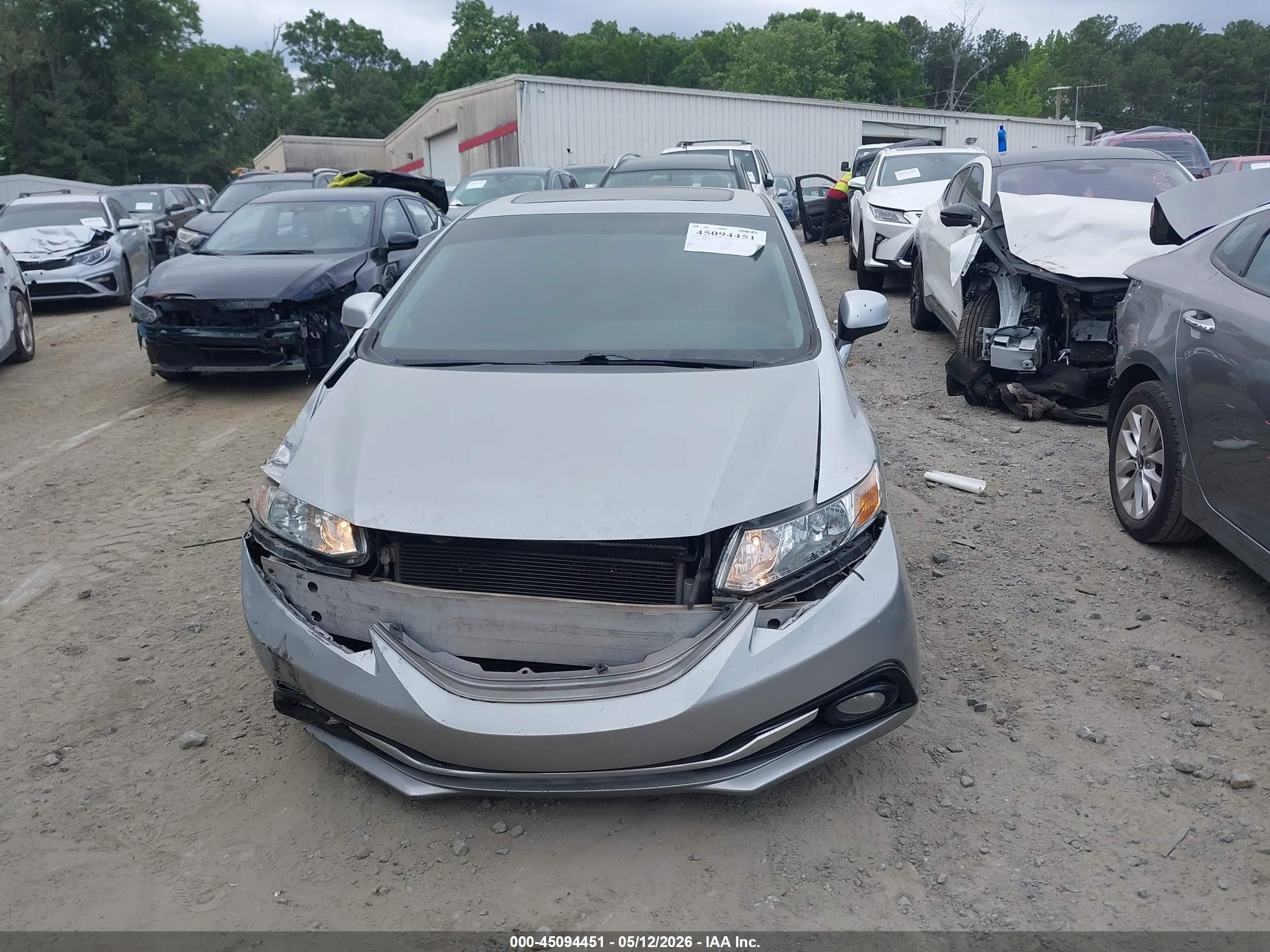 2013 Honda Civic Ex-l Silver vin: 19XFB2F98DE021147