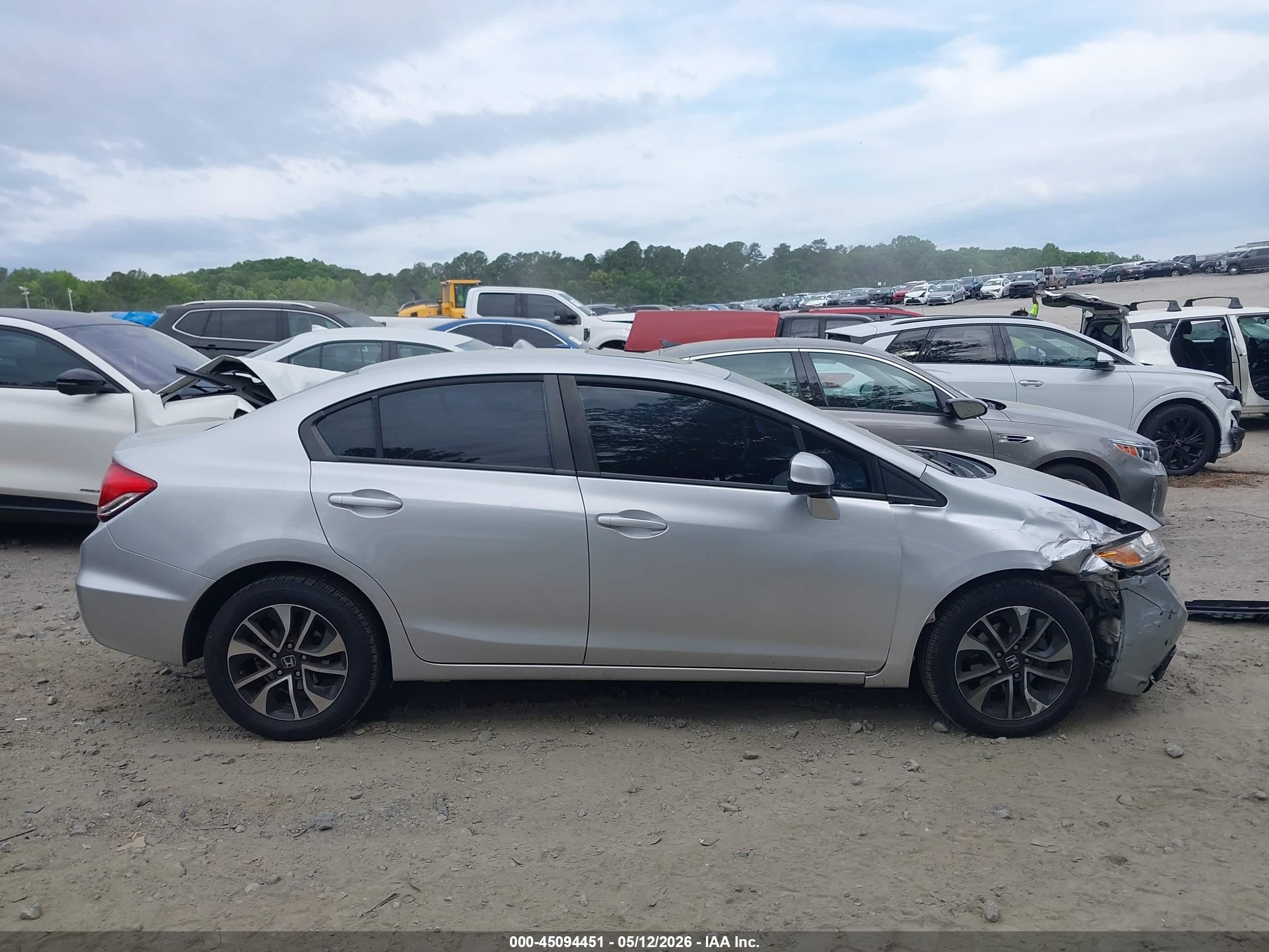2013 Honda Civic Ex-l Silver vin: 19XFB2F98DE021147