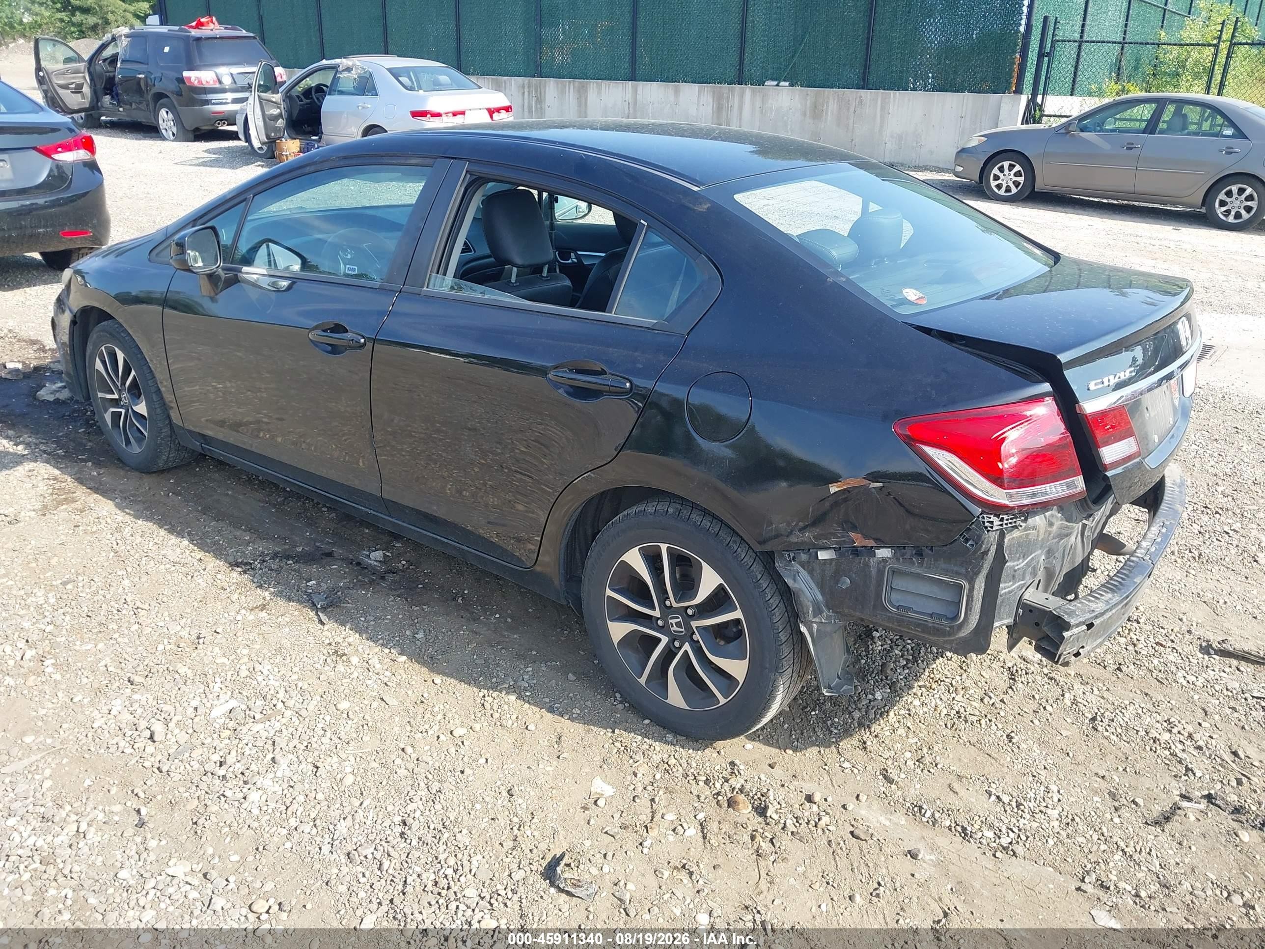 2013 Honda Civic Ex-l Black vin: 19XFB2F98DE228931