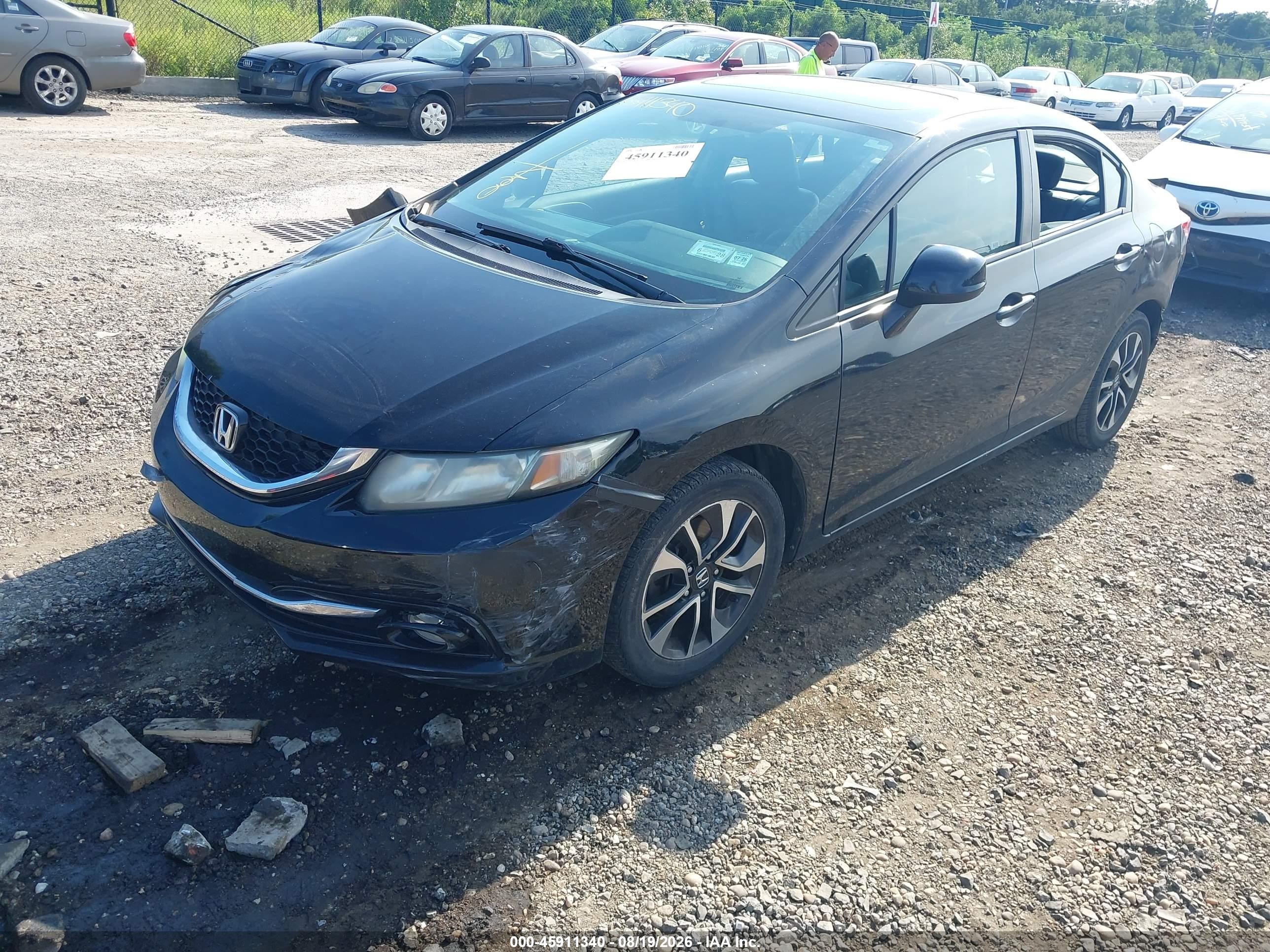 2013 Honda Civic Ex-l Black vin: 19XFB2F98DE228931
