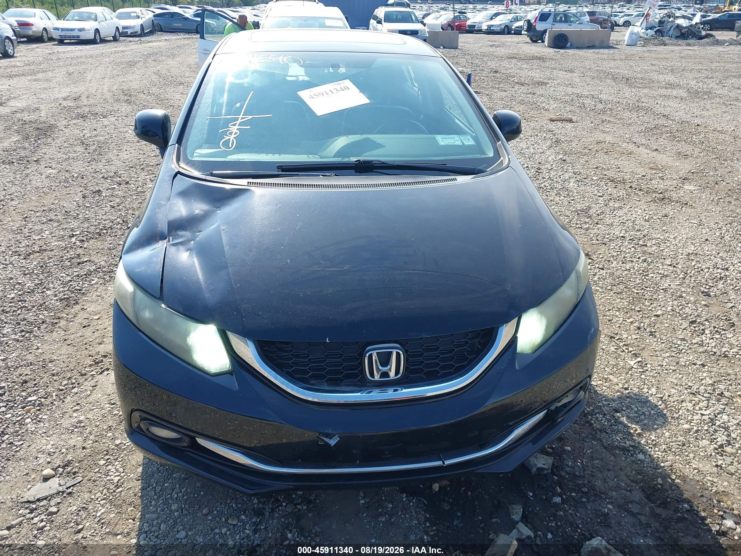2013 Honda Civic Ex-l Black vin: 19XFB2F98DE228931