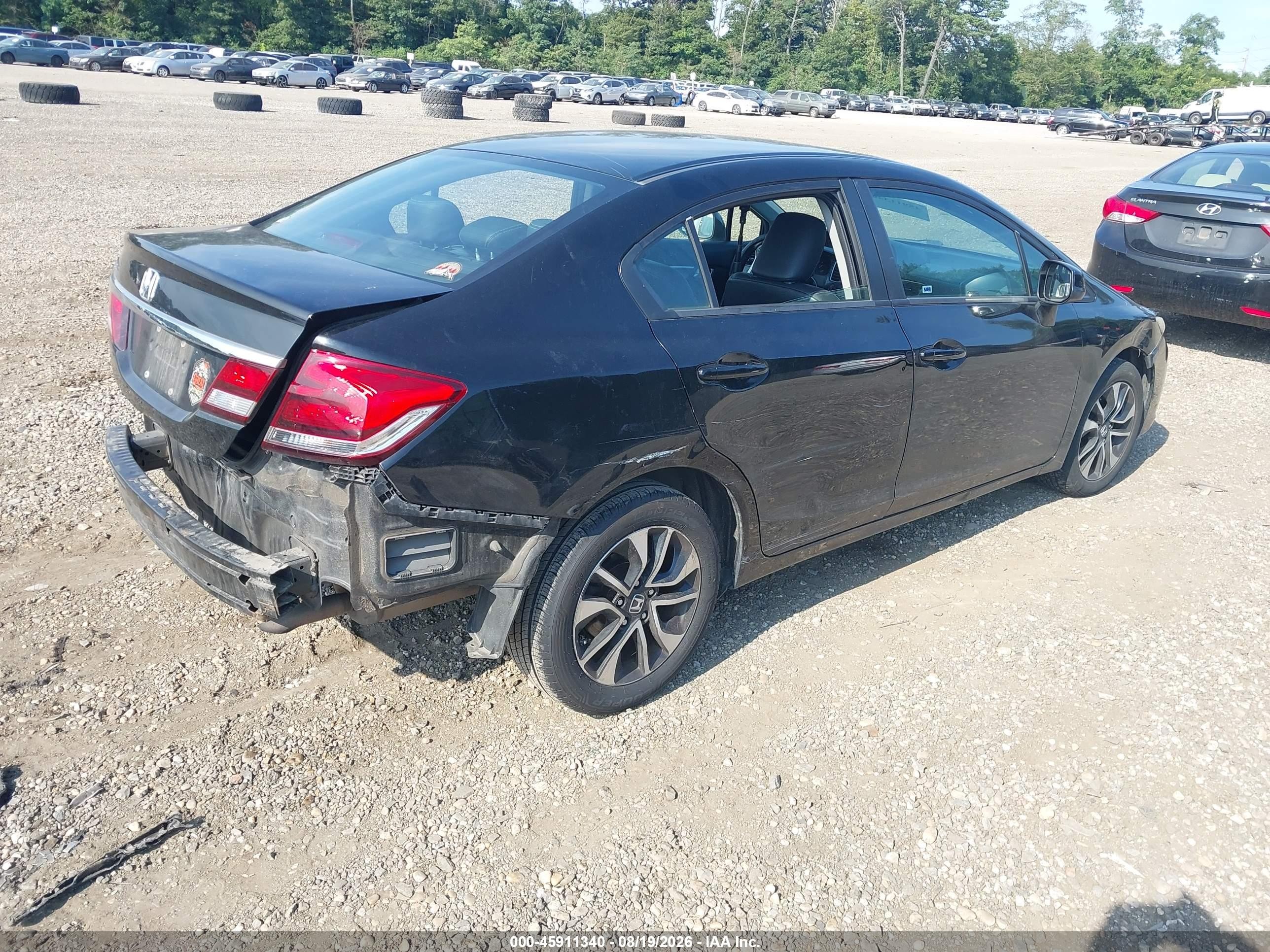 2013 Honda Civic Ex-l Black vin: 19XFB2F98DE228931