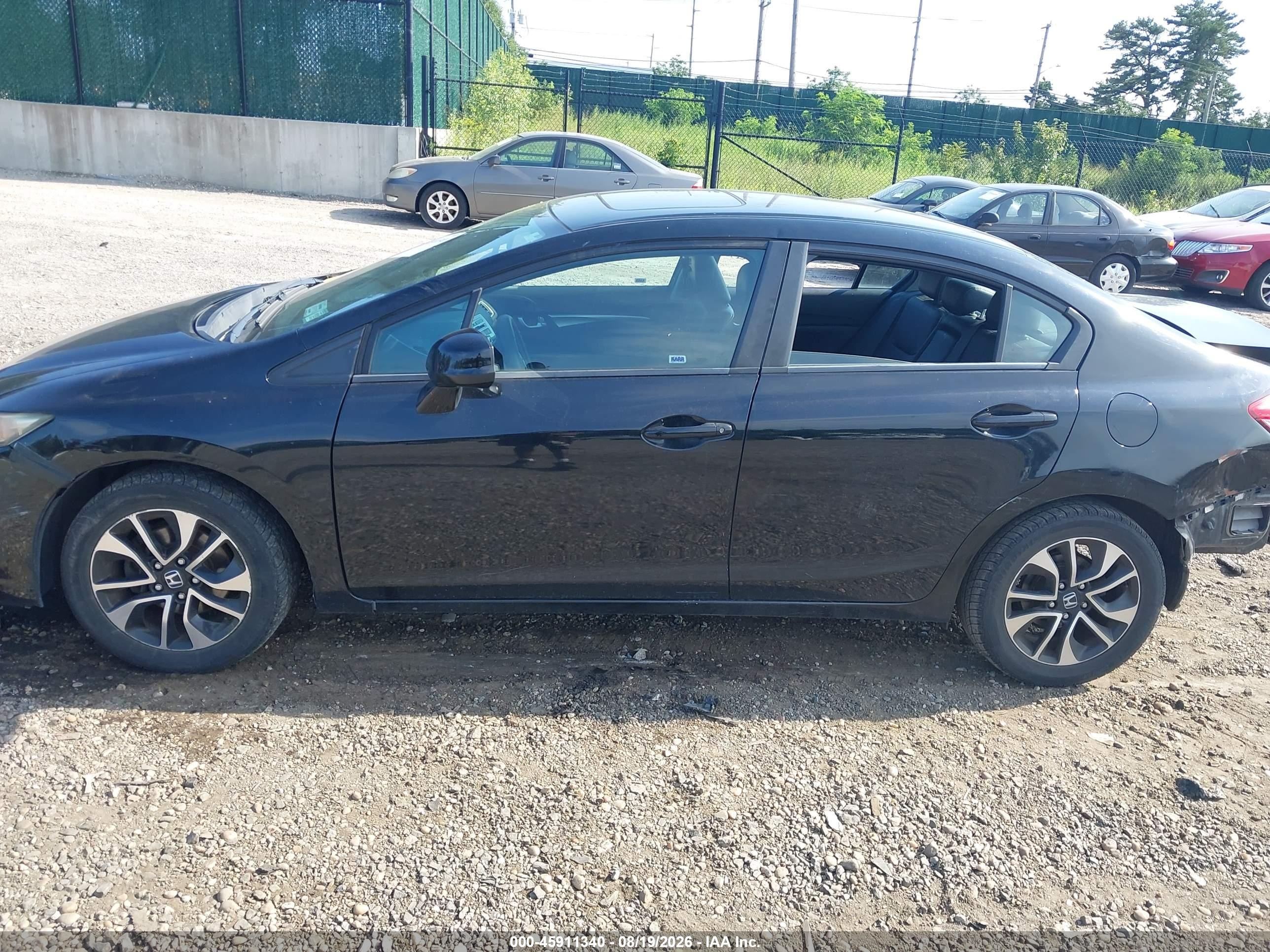 2013 Honda Civic Ex-l Black vin: 19XFB2F98DE228931