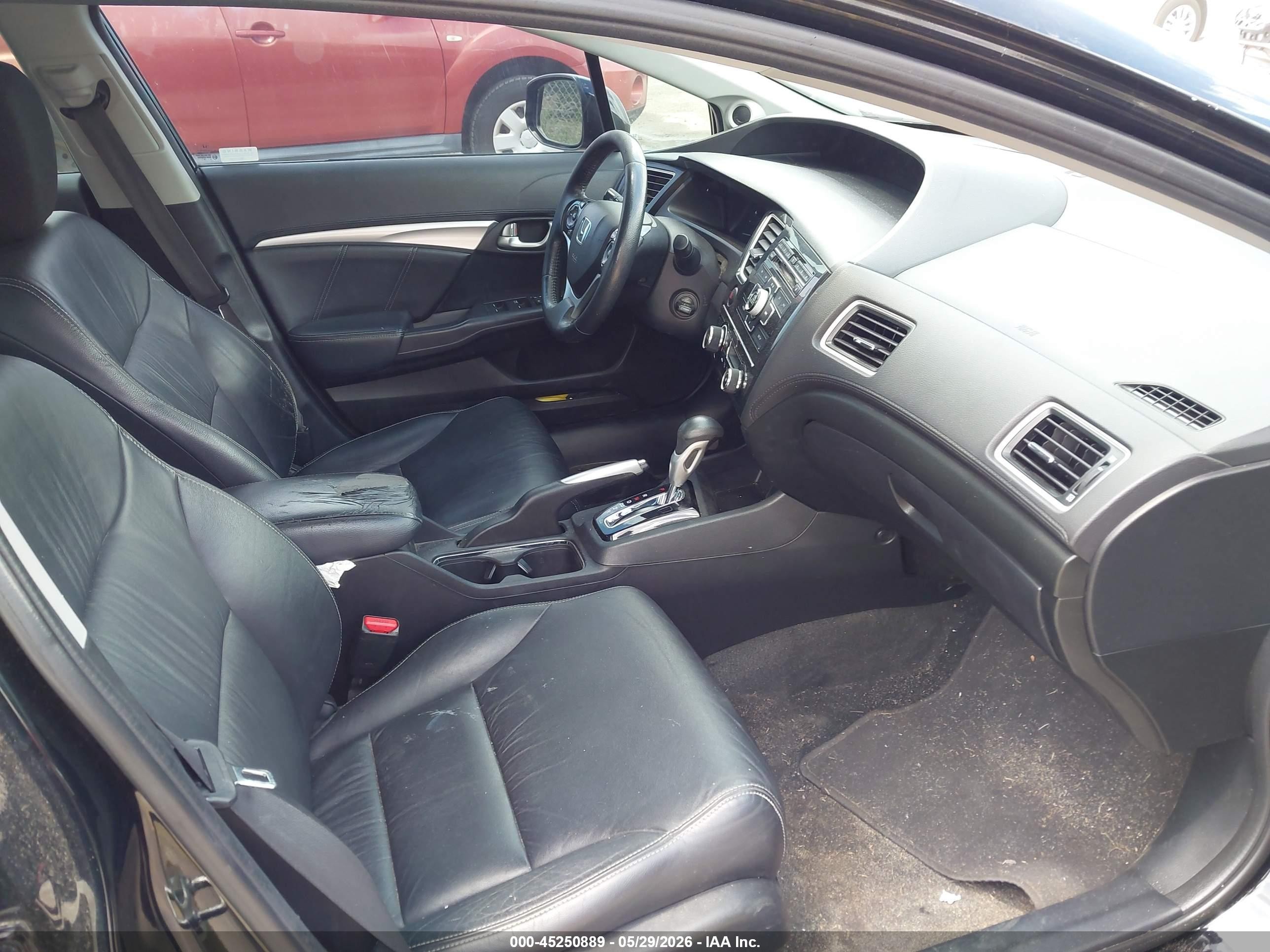 2013 Honda Civic Ex-l Black vin: 19XFB2F98DE248791