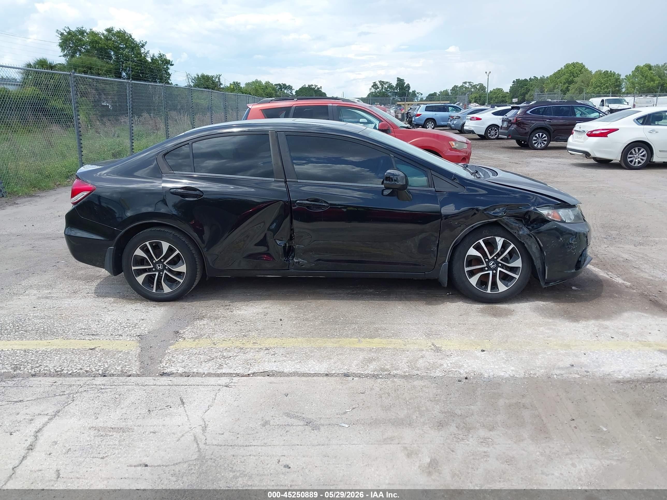 2013 Honda Civic Ex-l Black vin: 19XFB2F98DE248791