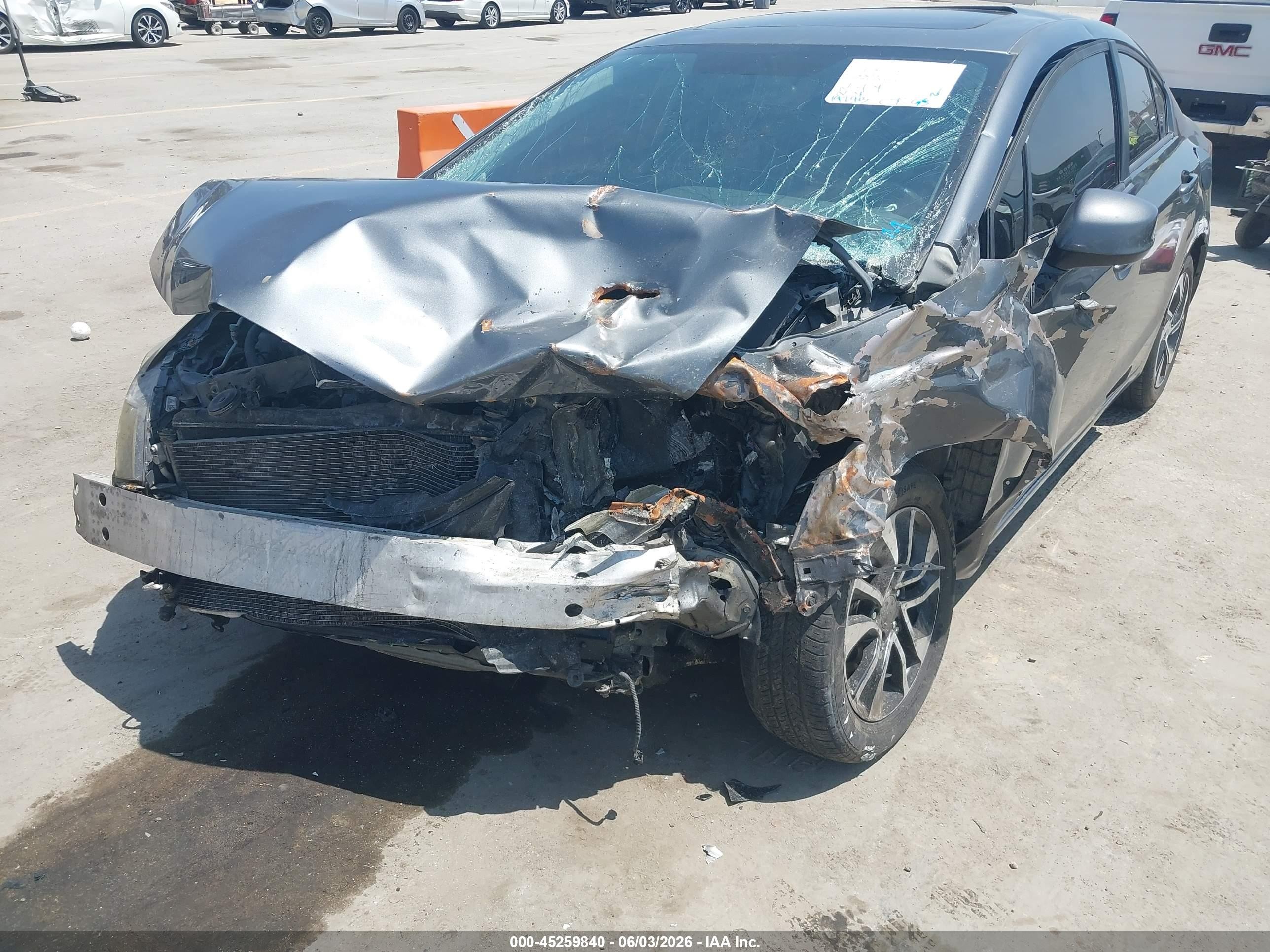 2013 Honda Civic Ex-l Серый vin: 19XFB2F98DE272511