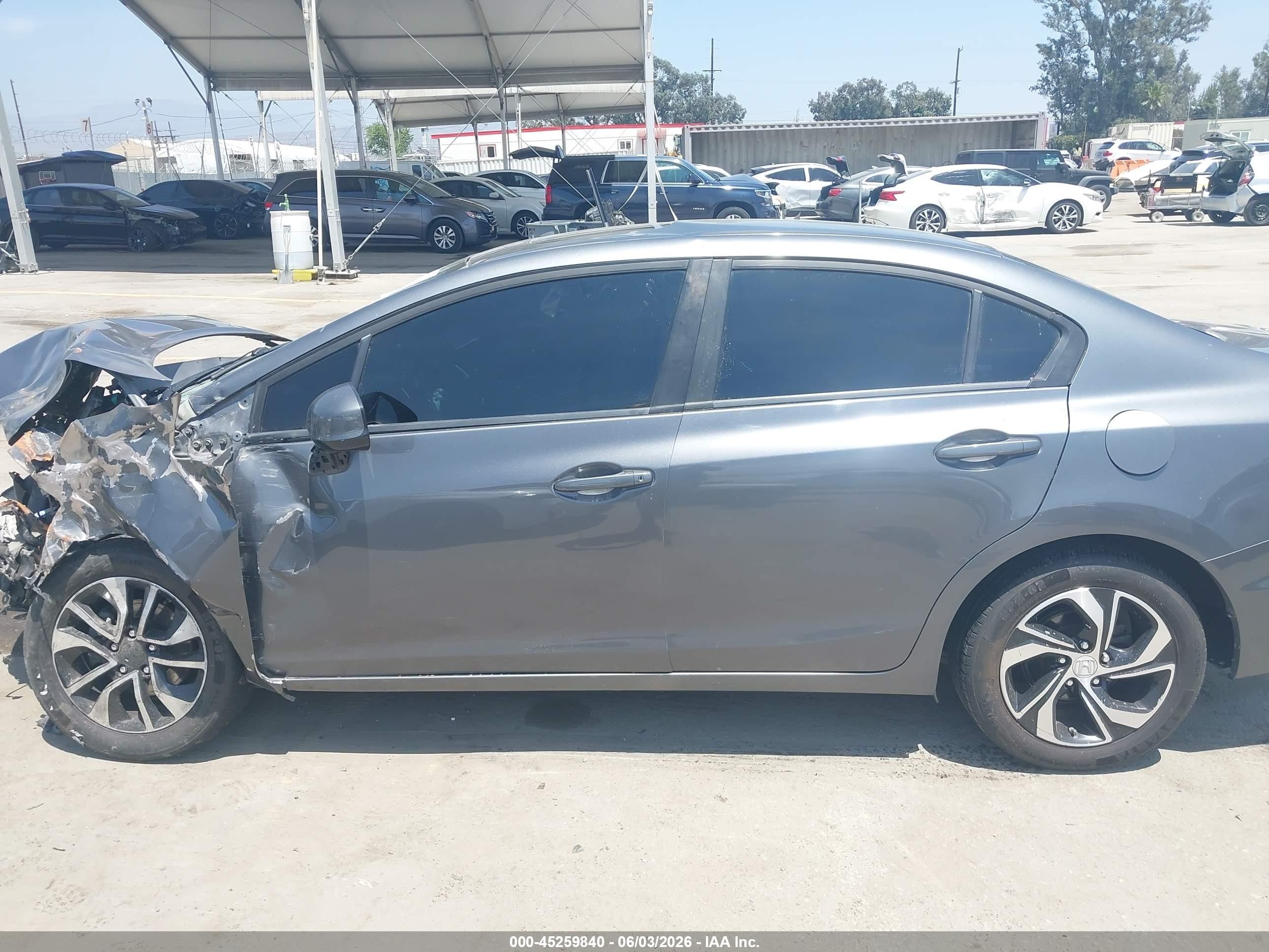 2013 Honda Civic Ex-l Серый vin: 19XFB2F98DE272511