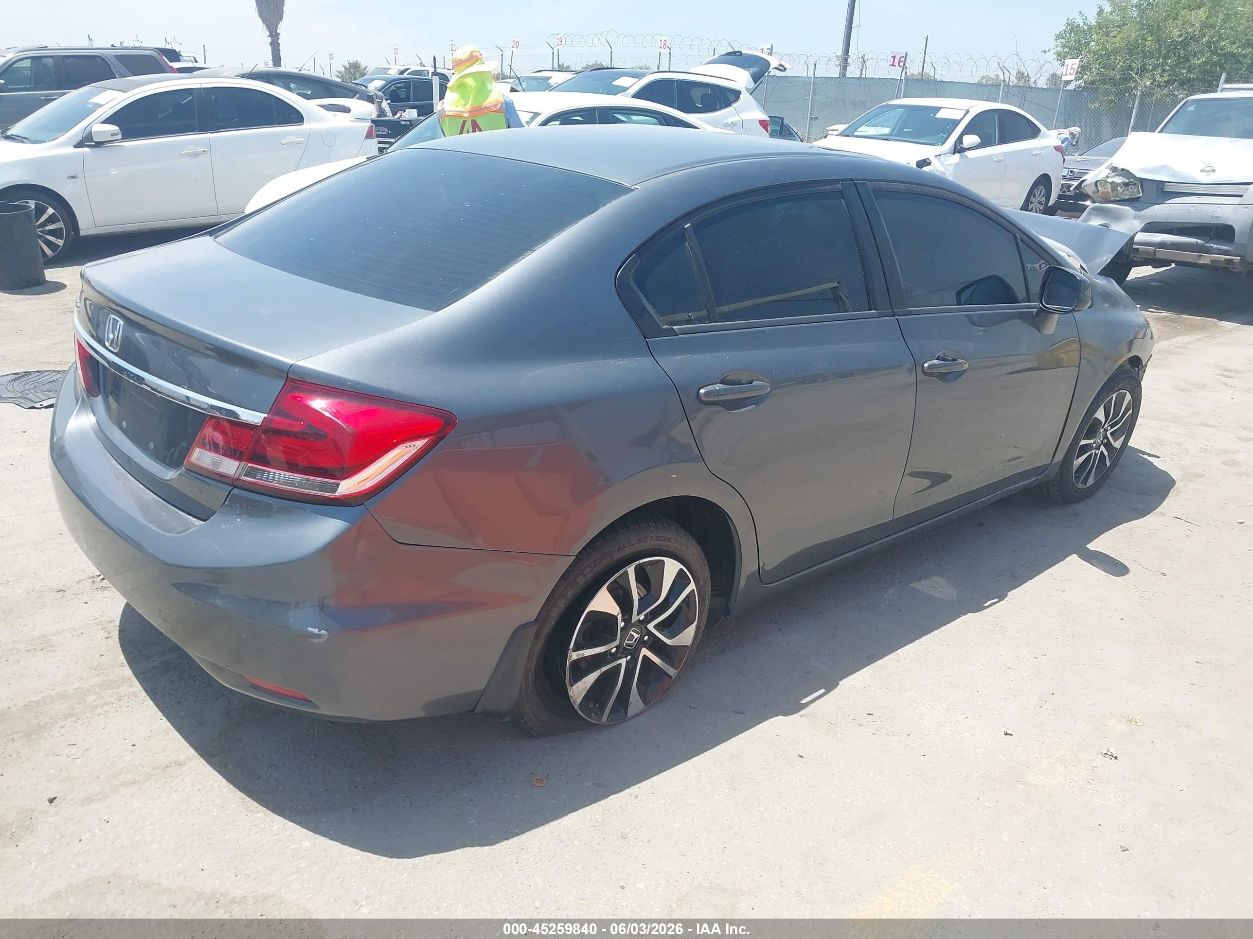 2013 Honda Civic Ex-l Серый vin: 19XFB2F98DE272511