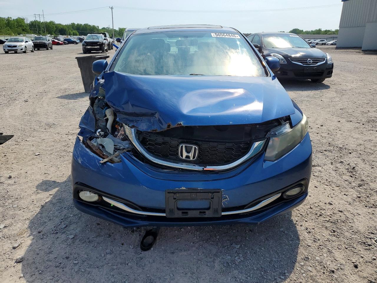 2013 Honda Civic Exl Blue vin: 19XFB2F98DE282276