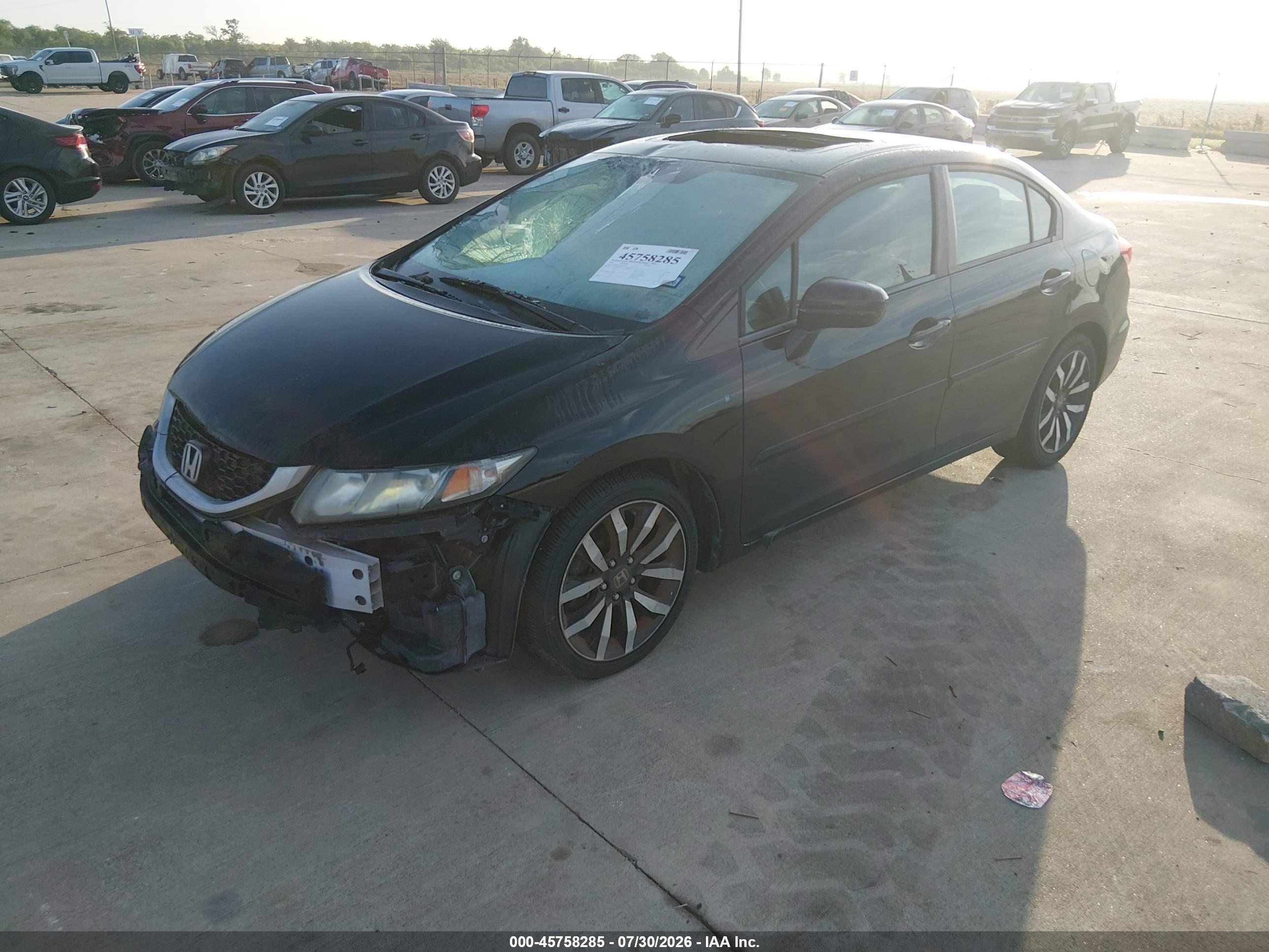 2014 Honda Civic Ex-l Black vin: 19XFB2F98EE018802