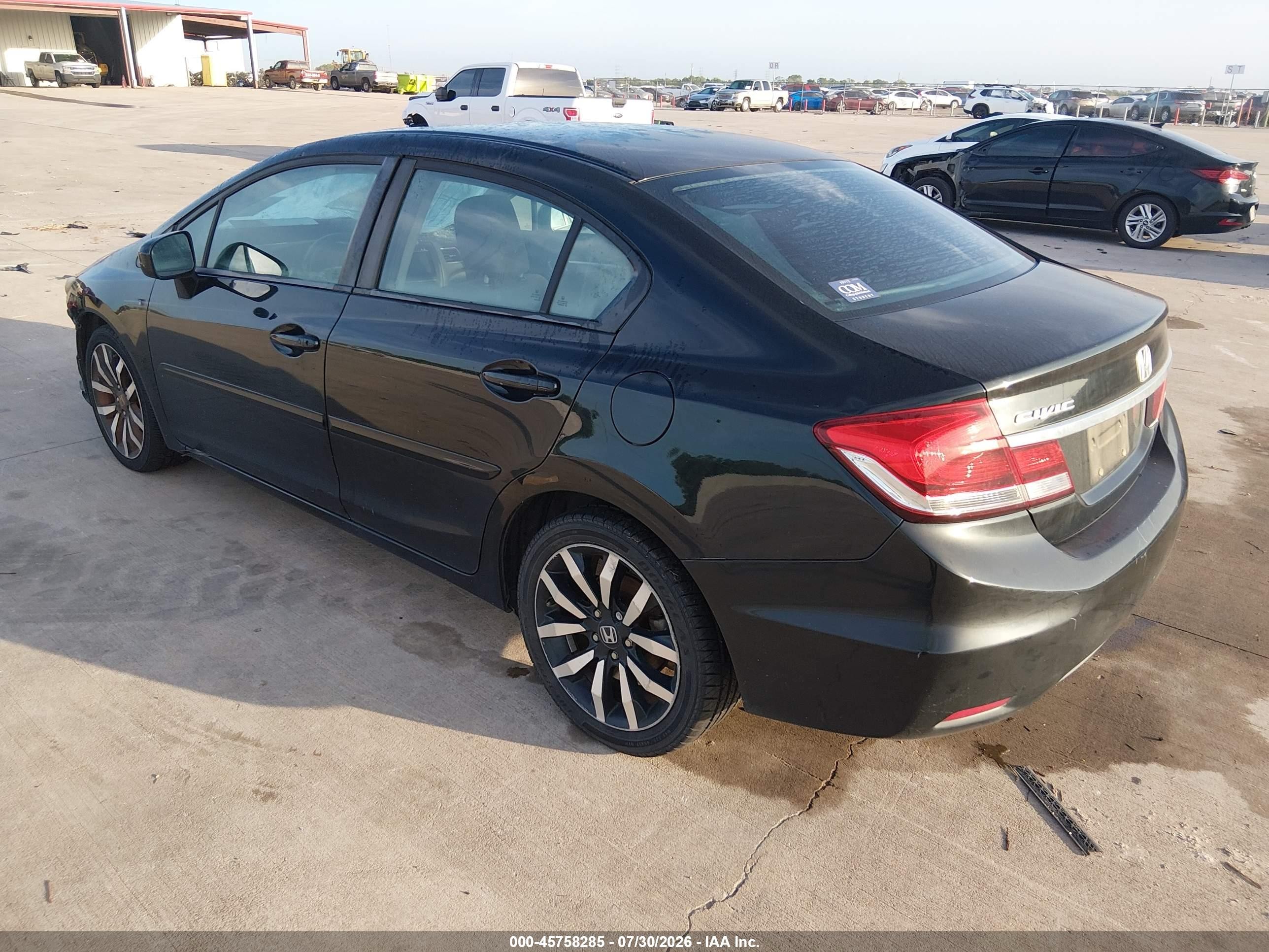 2014 Honda Civic Ex-l Black vin: 19XFB2F98EE018802