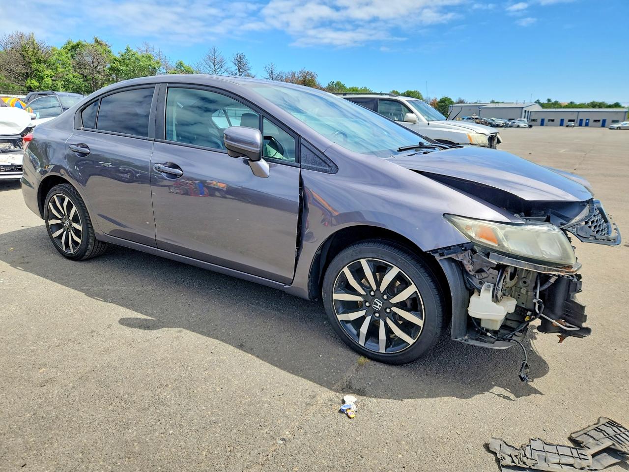 2014 Honda Civic Exl Gray vin: 19XFB2F98EE207546