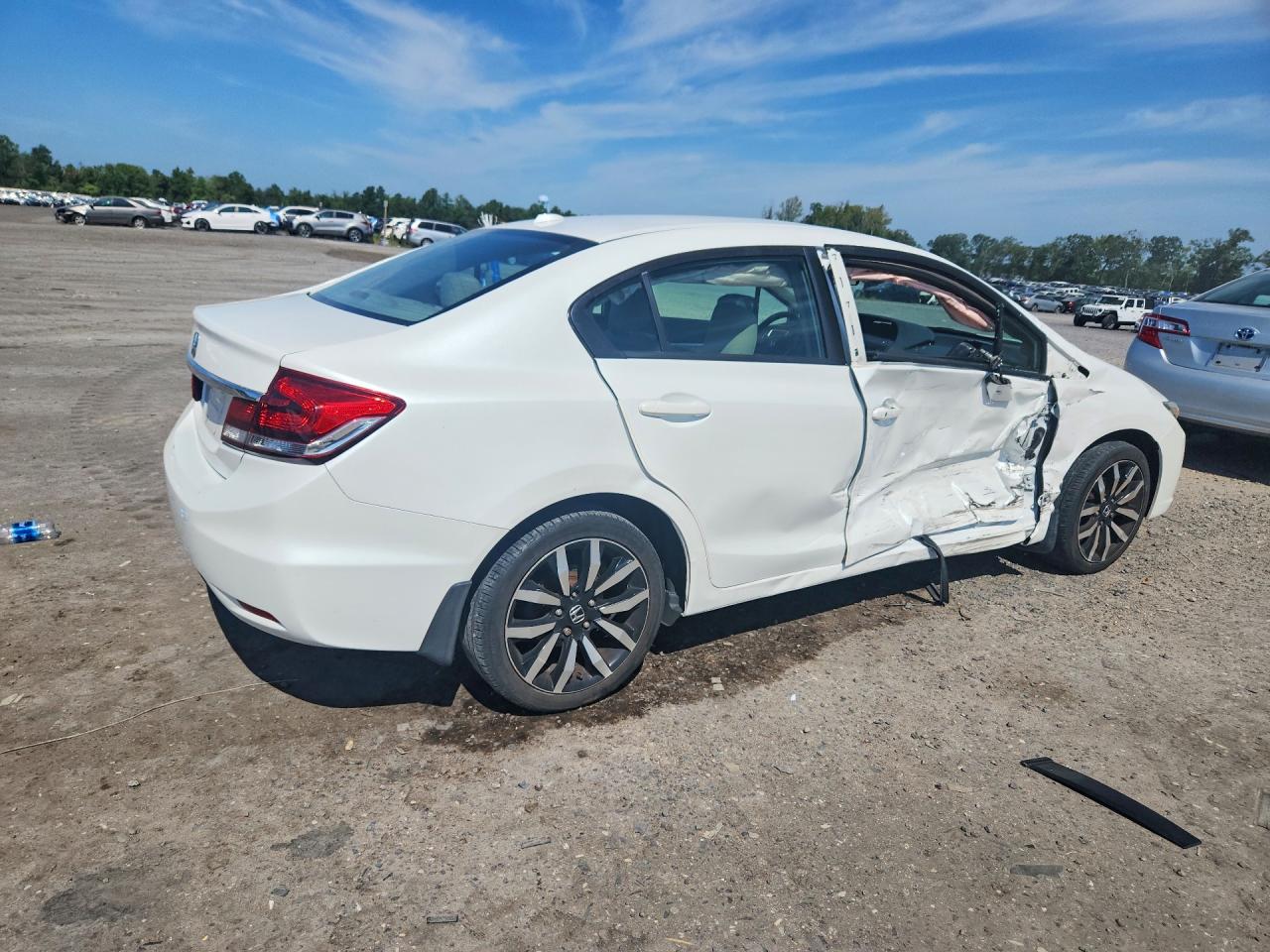 2014 Honda Civic Exl White vin: 19XFB2F98EE266323