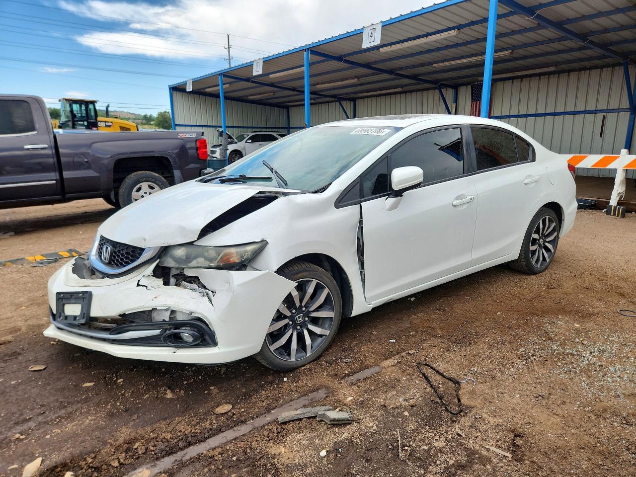 2015 Honda Civic Exl White vin: 19XFB2F98FE025217