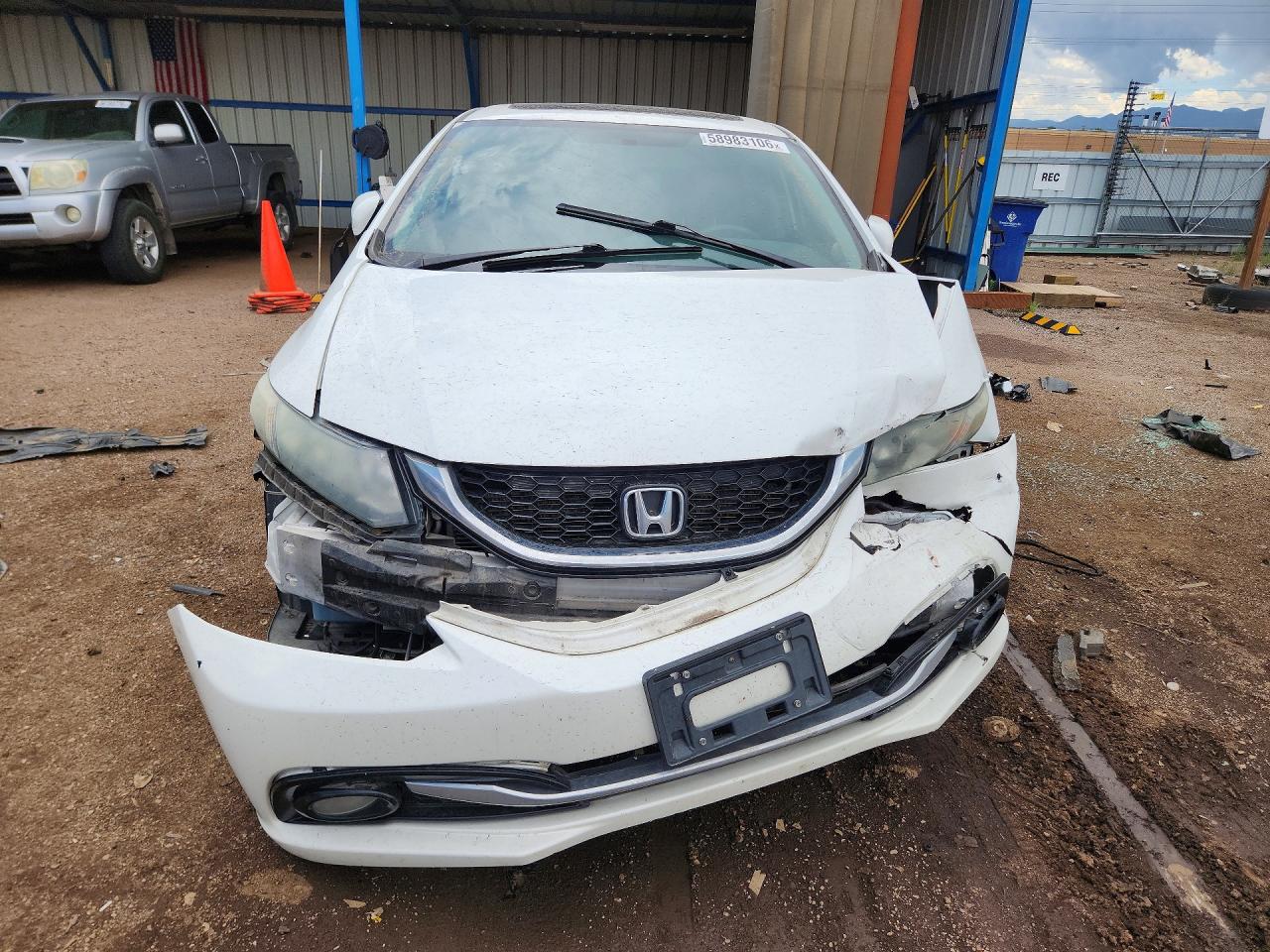 2015 Honda Civic Exl White vin: 19XFB2F98FE025217