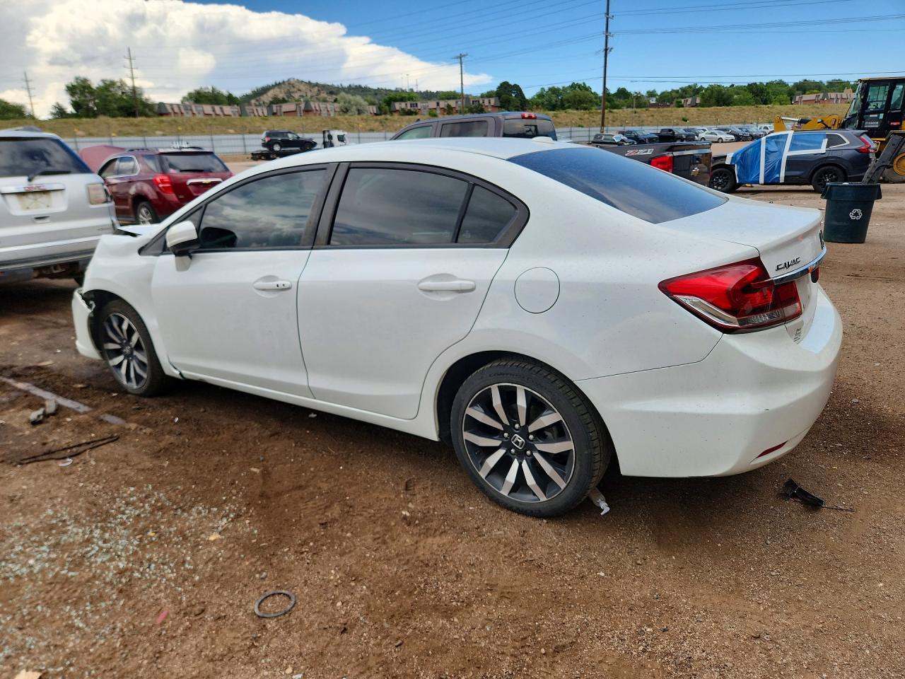 2015 Honda Civic Exl White vin: 19XFB2F98FE025217