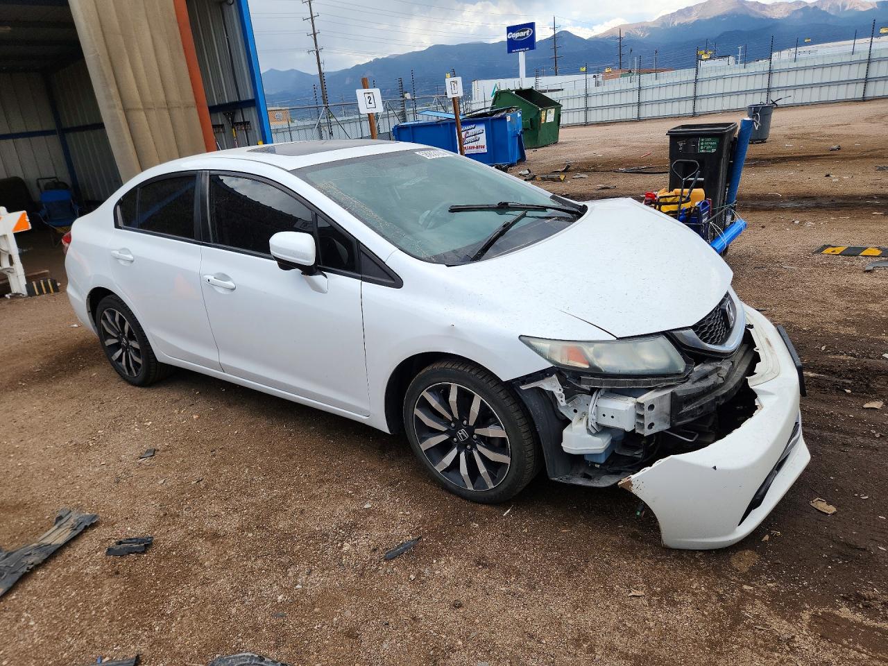 2015 Honda Civic Exl White vin: 19XFB2F98FE025217