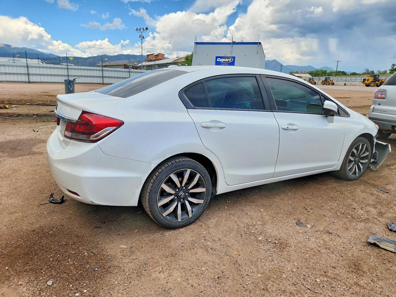 2015 Honda Civic Exl White vin: 19XFB2F98FE025217