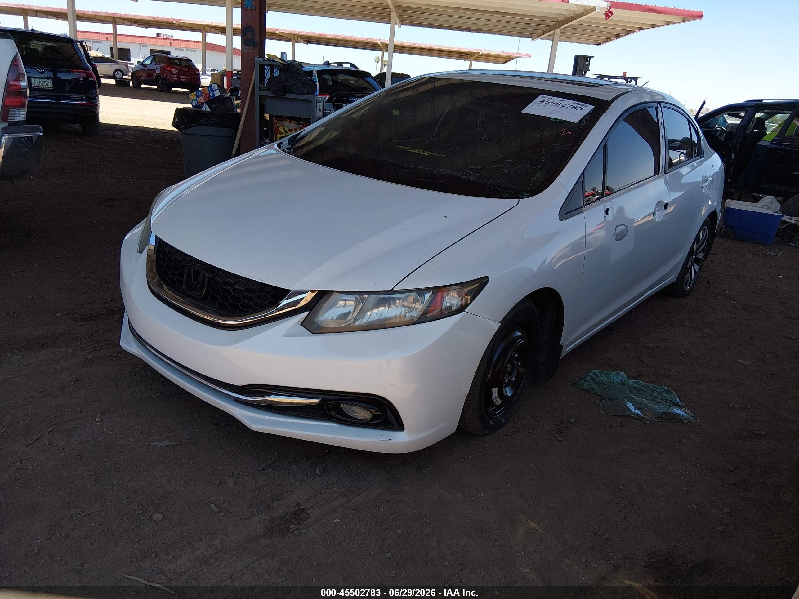 2015 Honda Civic Ex-l White vin: 19XFB2F98FE052871