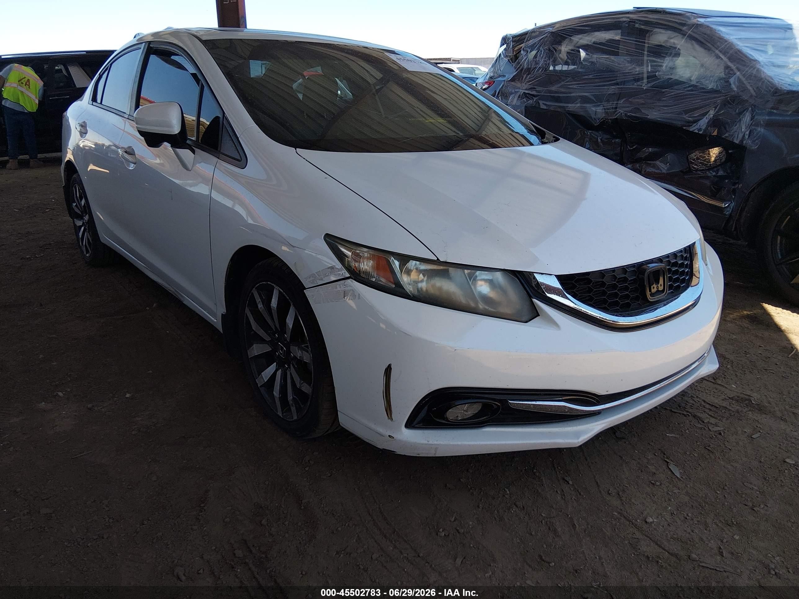 2015 Honda Civic Ex-l White vin: 19XFB2F98FE052871