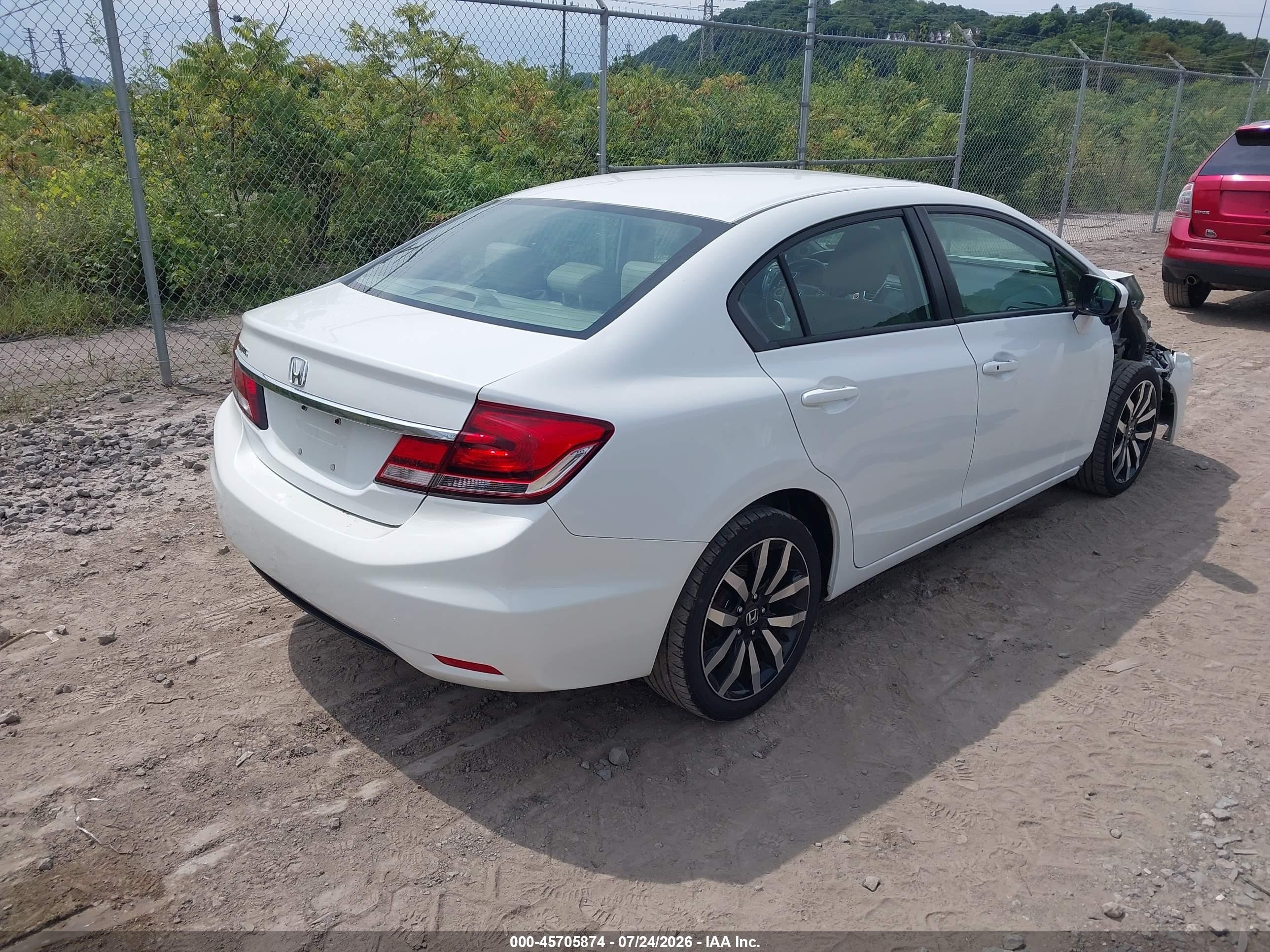 2015 Honda Civic Ex-l White vin: 19XFB2F98FE282717